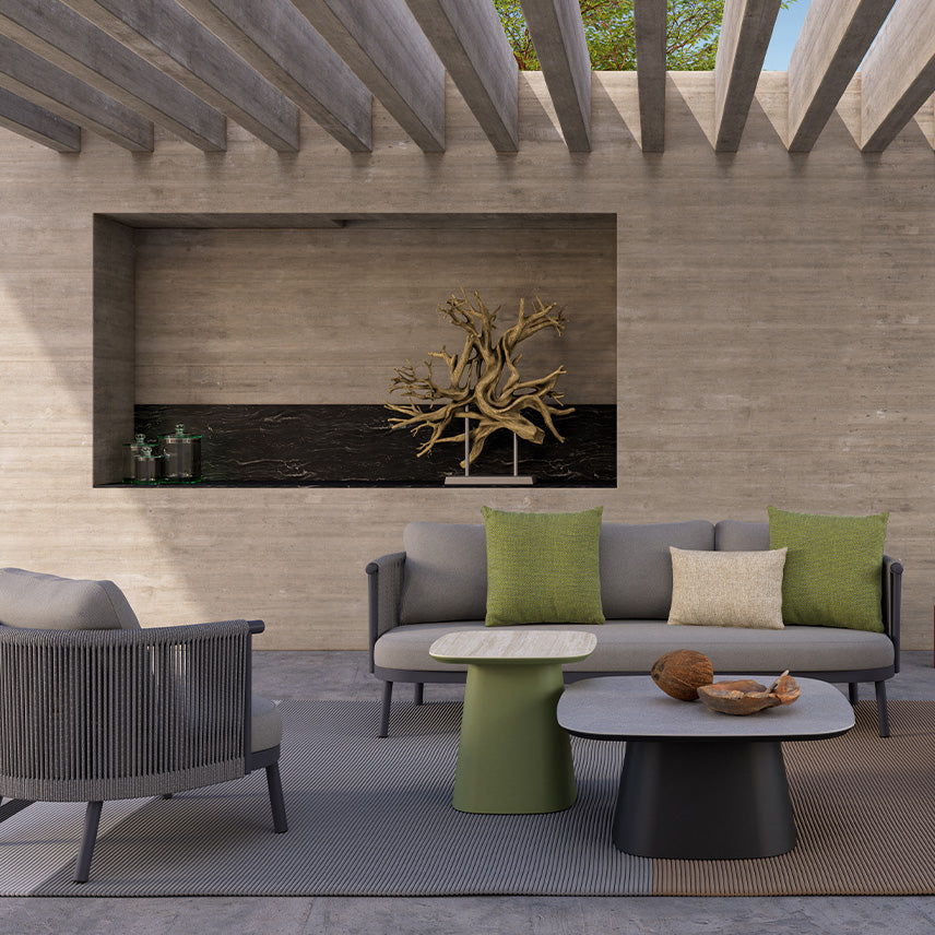 Chloe Outdoor 2-Seater Sofa-Charcoal