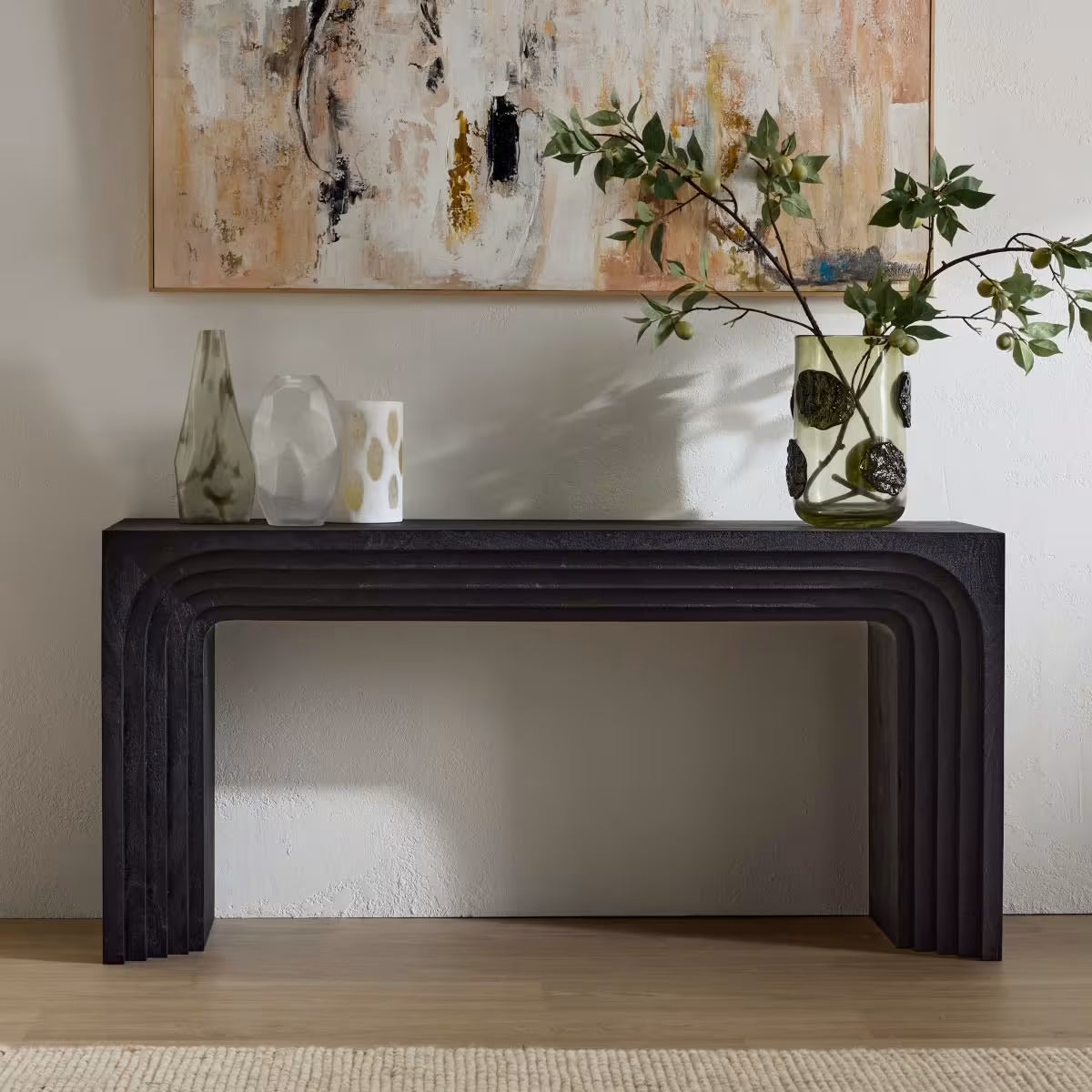Tate Console Table Mango Wood - Black