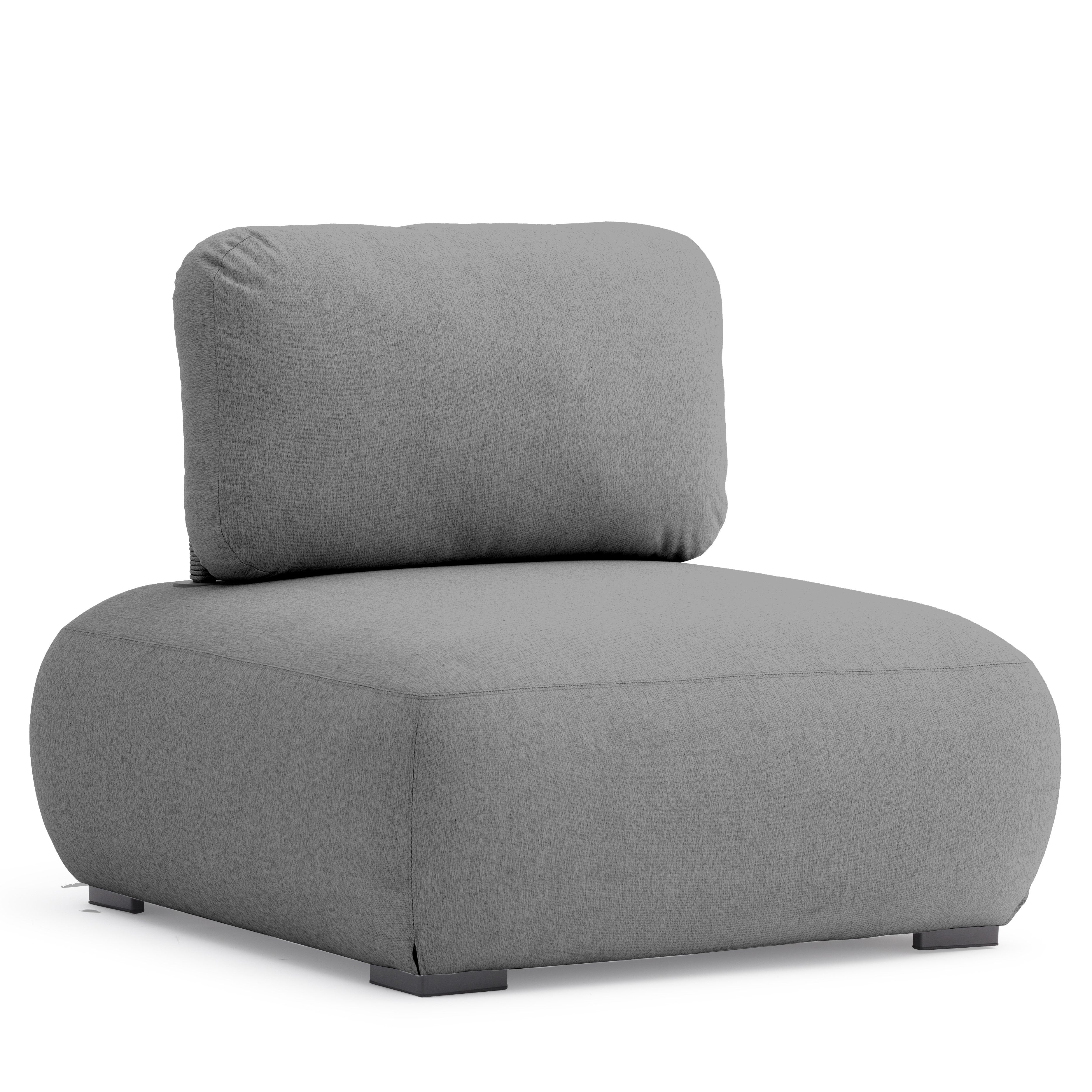 Ora One Seater Outdoor Lounge - Charcoal