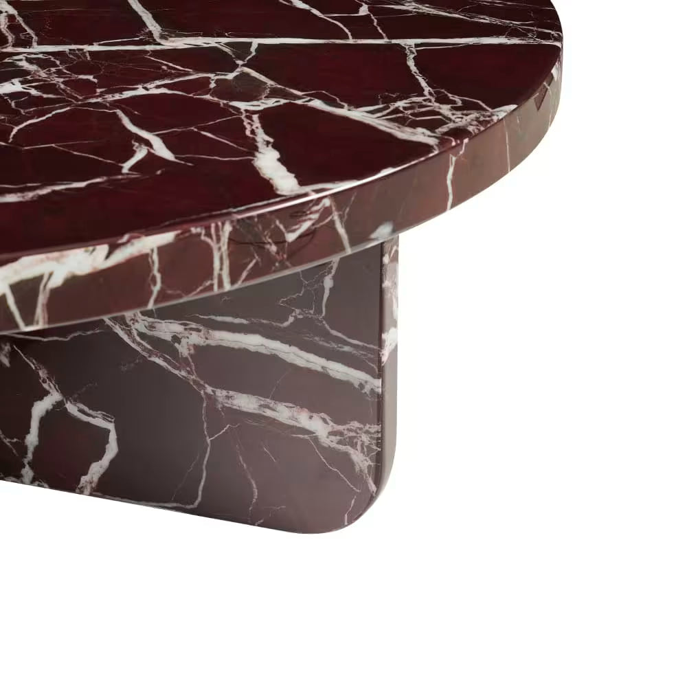 Circe Coffee Table Rosso Marble - 90 cm (On Order)