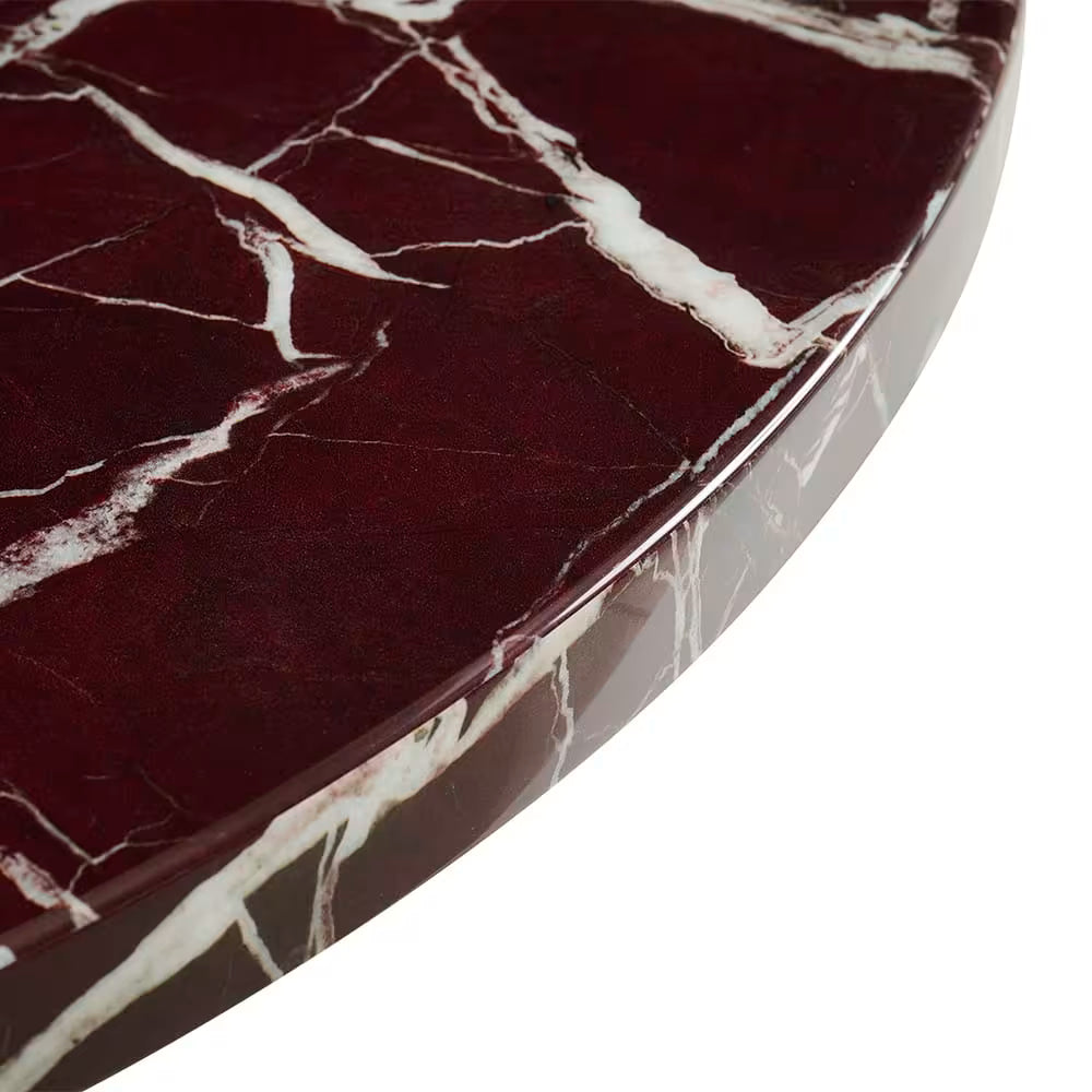 Circe Coffee Table Rosso Marble - 90 cm (On Order)