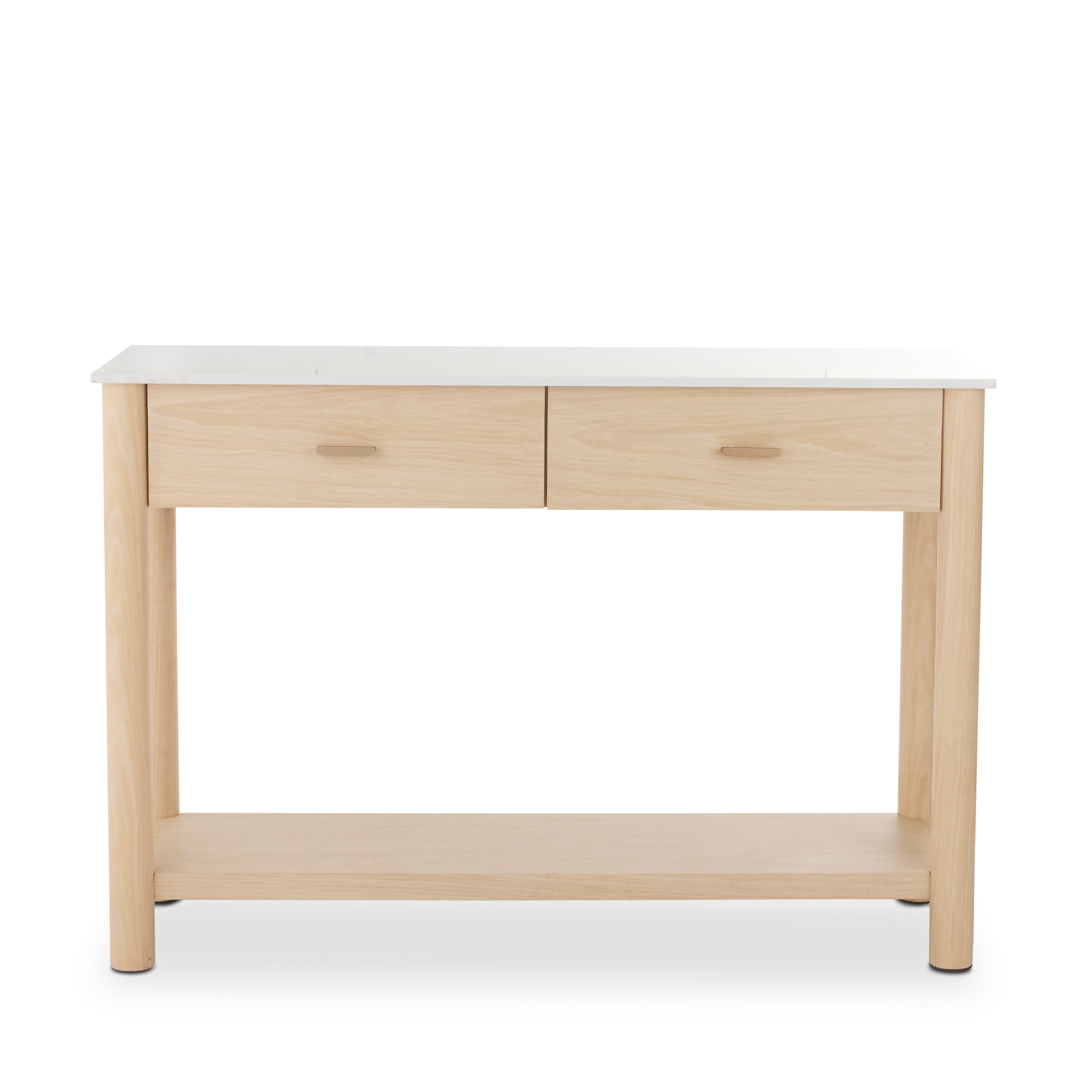 Somerset White Marble/Oak Console
