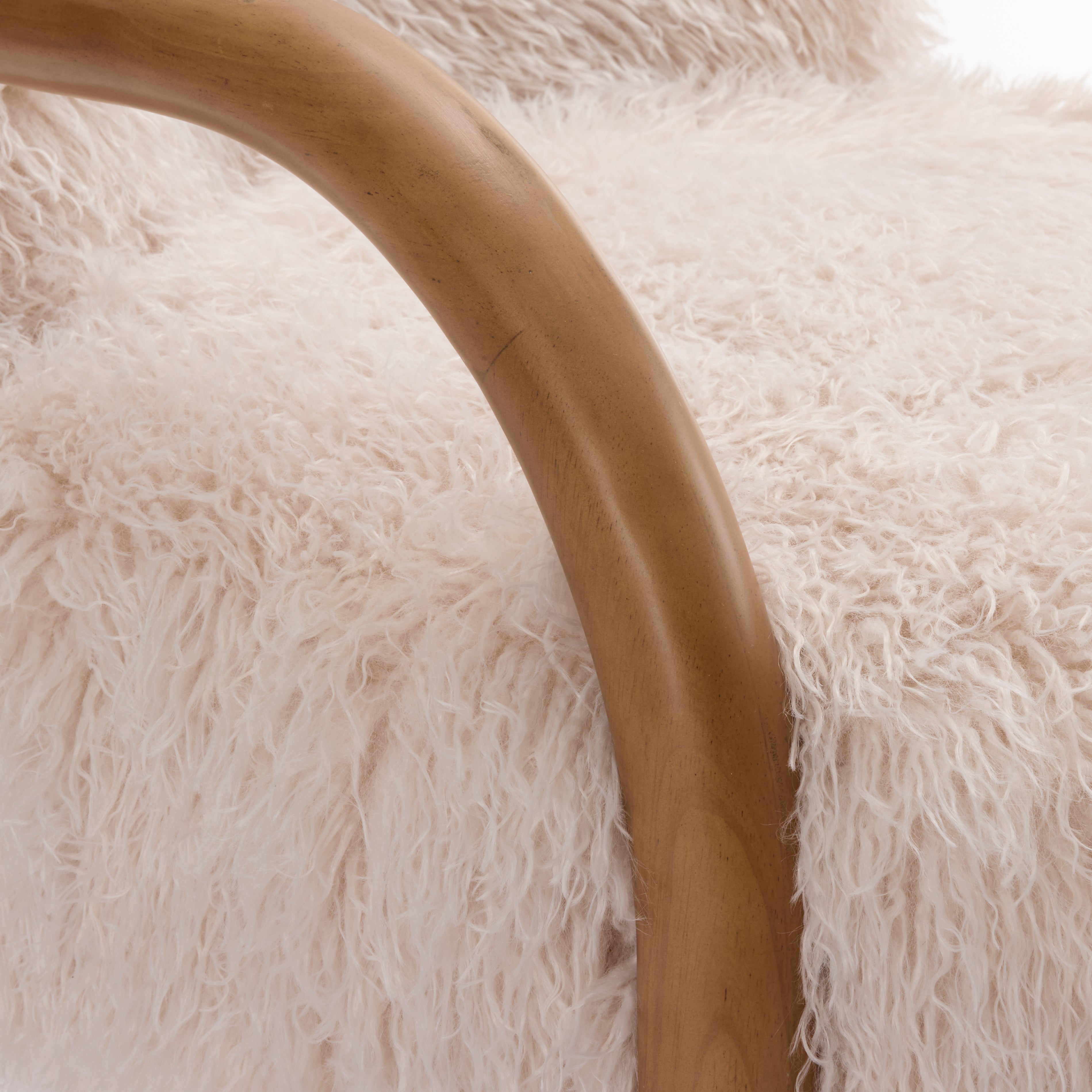 Kristoff Ivory Fur Chair