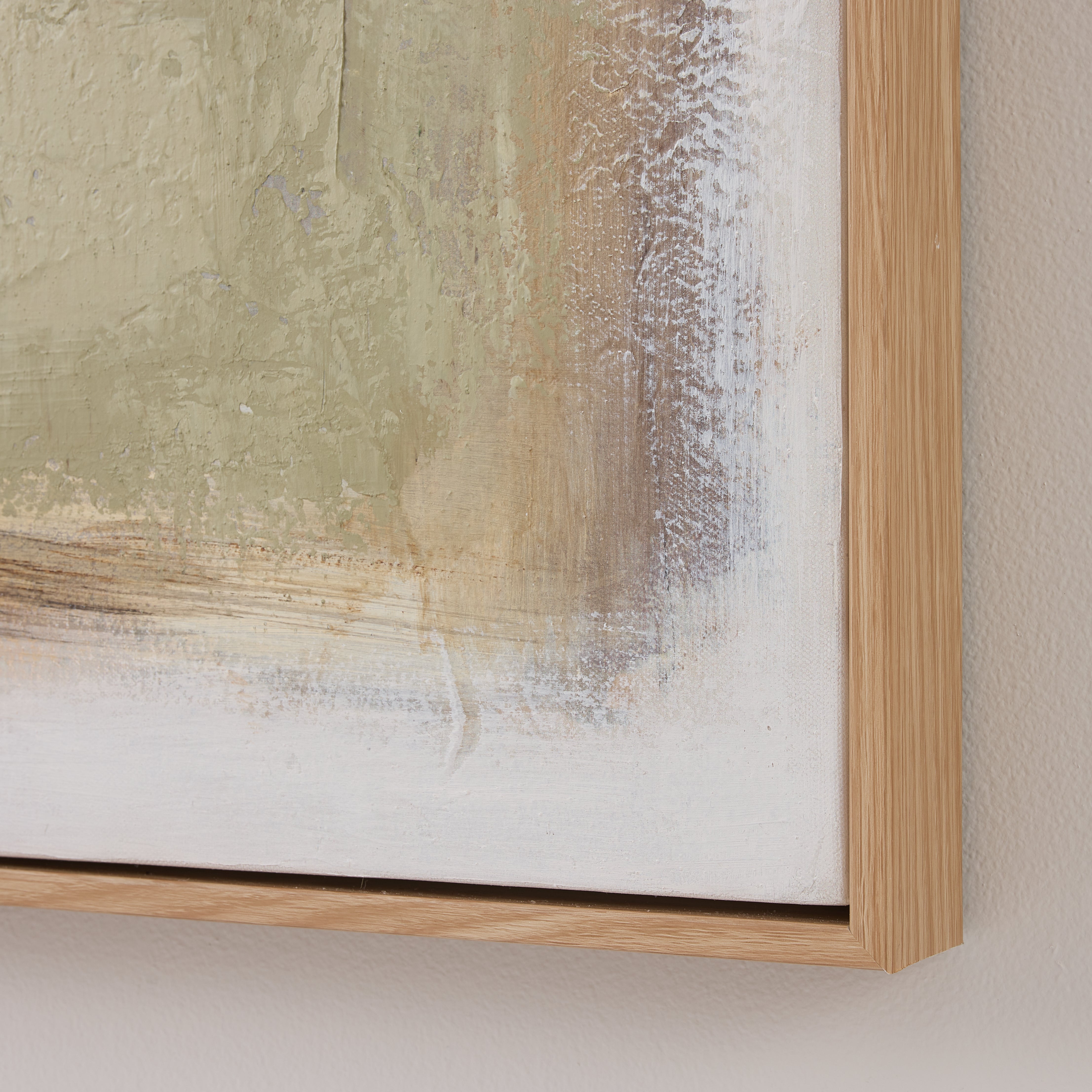 Abstract Rust/Green Wall Art 80x120cm