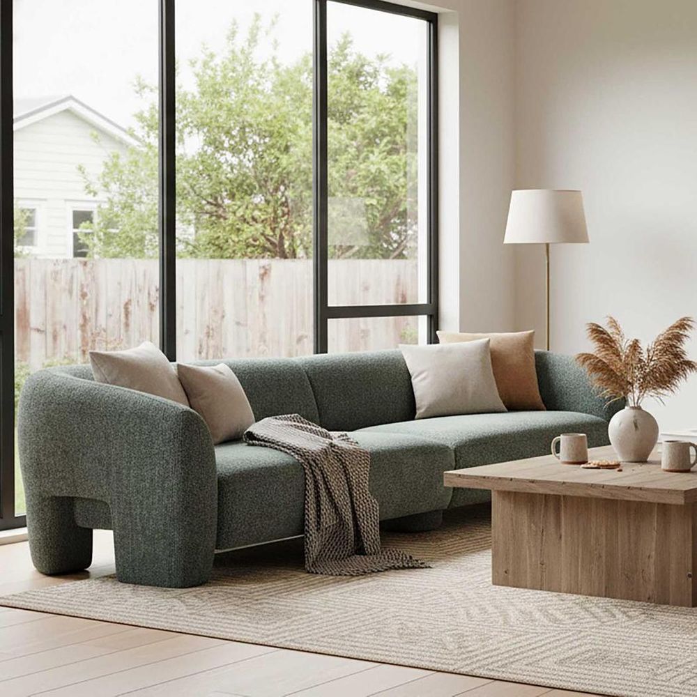 Ray 5 Seater Sofa Green