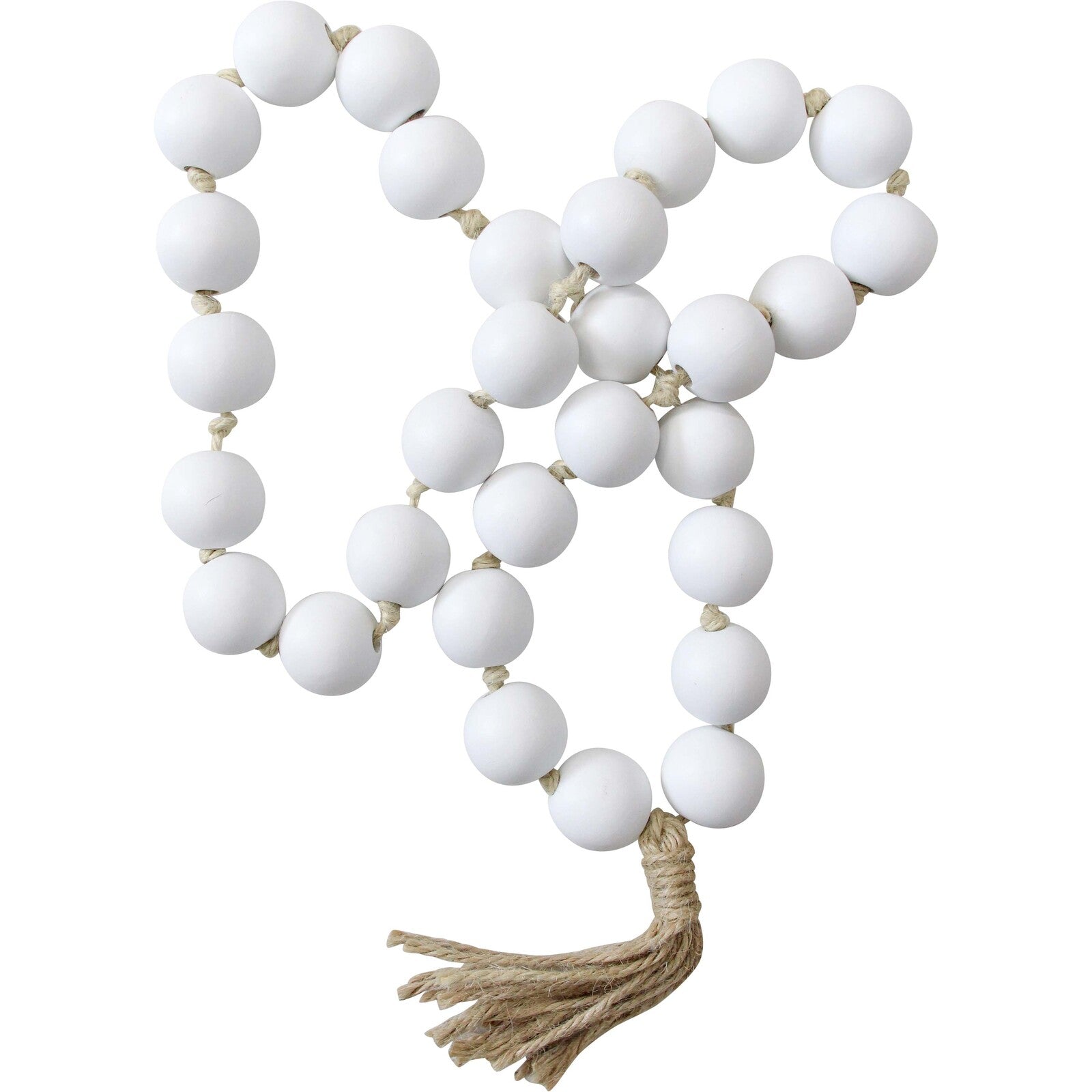 Large White Bead Garland Hanging