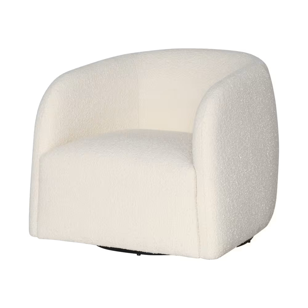 Decker Boucle Ivory Swivel Chair