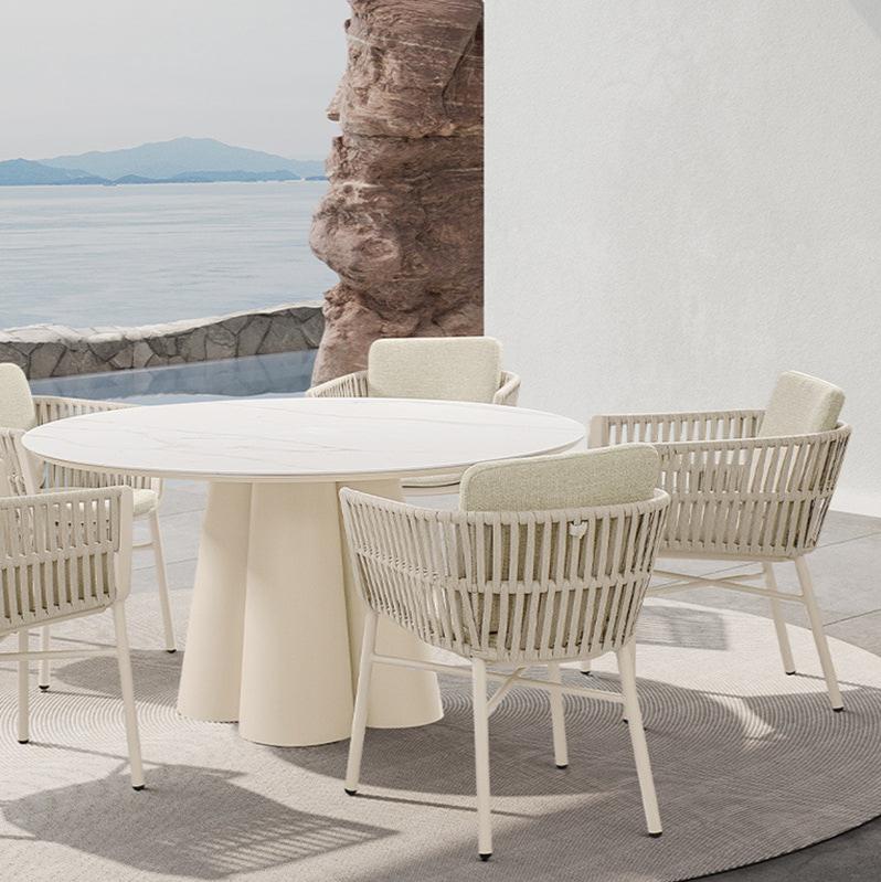 Kelsey Round Outdoor Dining Table - White