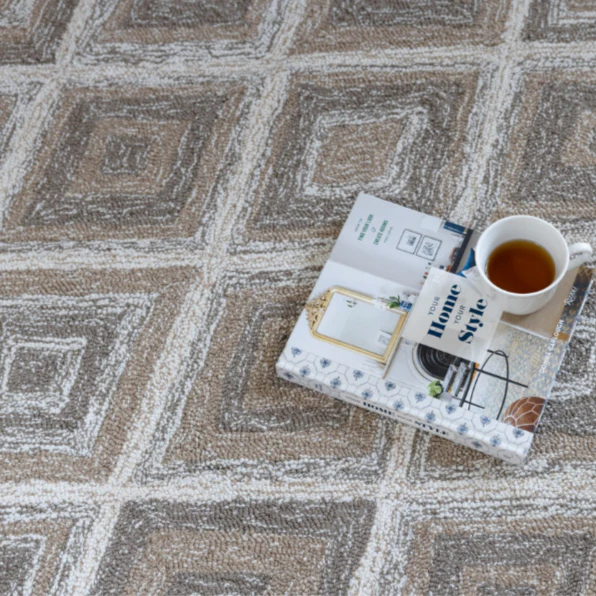 Alex Beige Diamond P.E.T Indoor Outdoor Rug