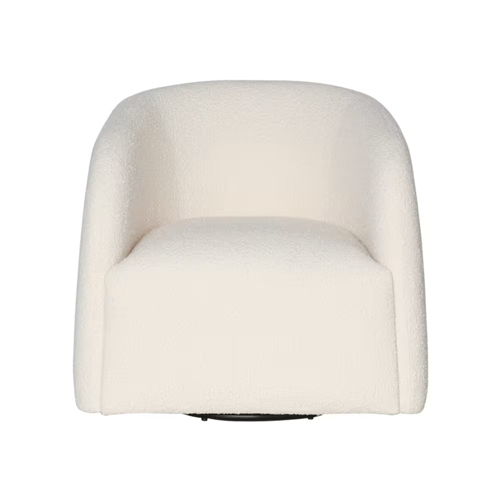 Decker Boucle Ivory Swivel Chair