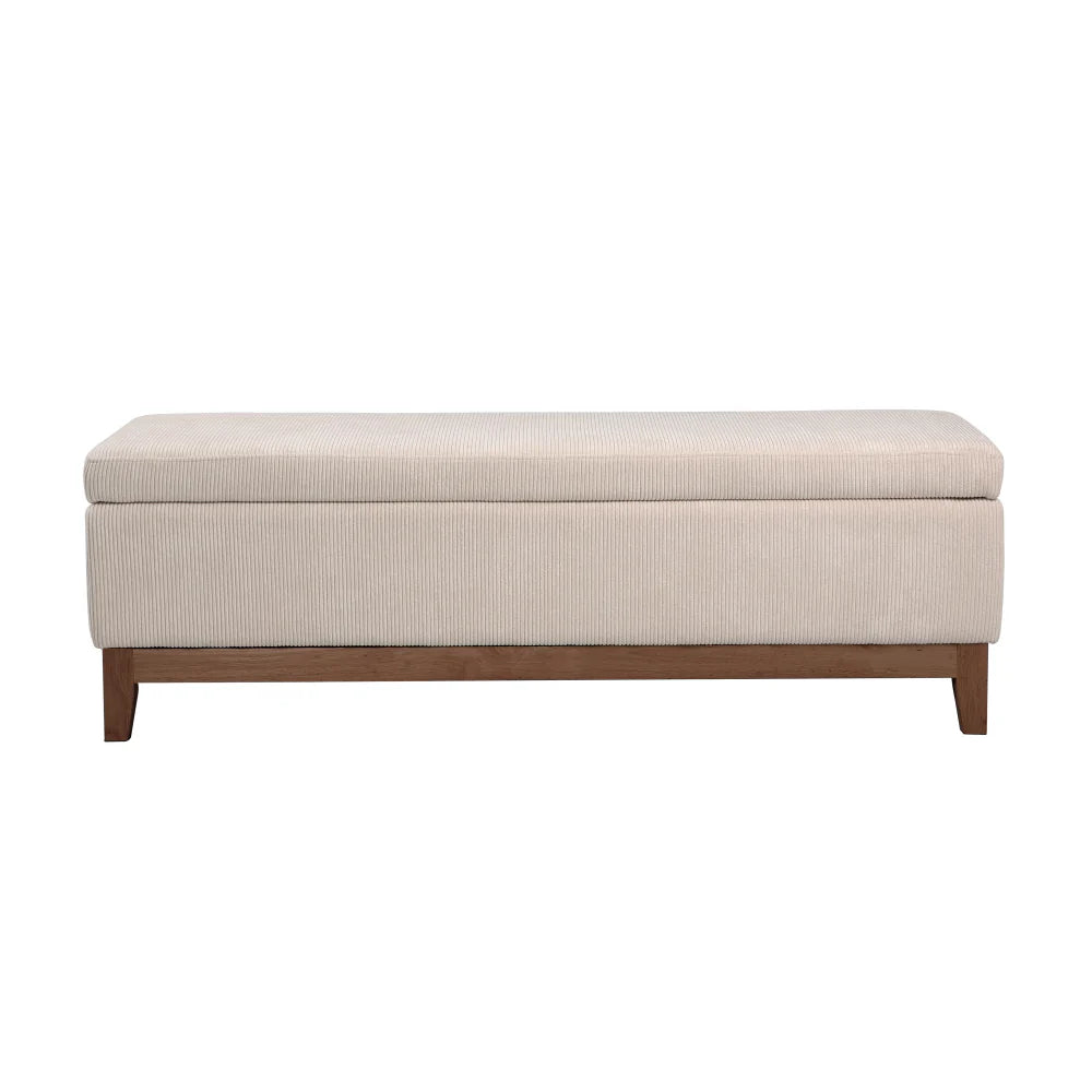 Albert Storage Ottoman - Grey Beige