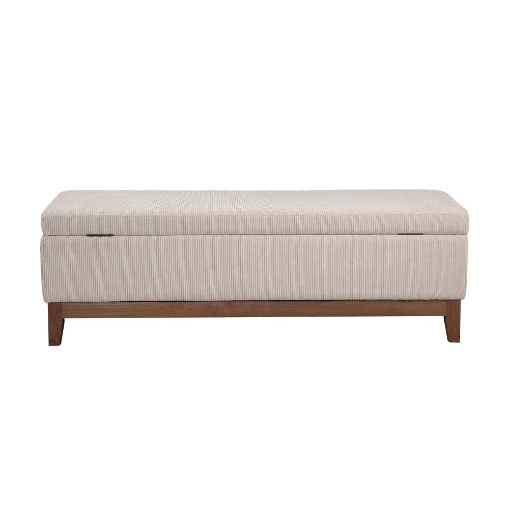 Albert Storage Ottoman - Grey Beige
