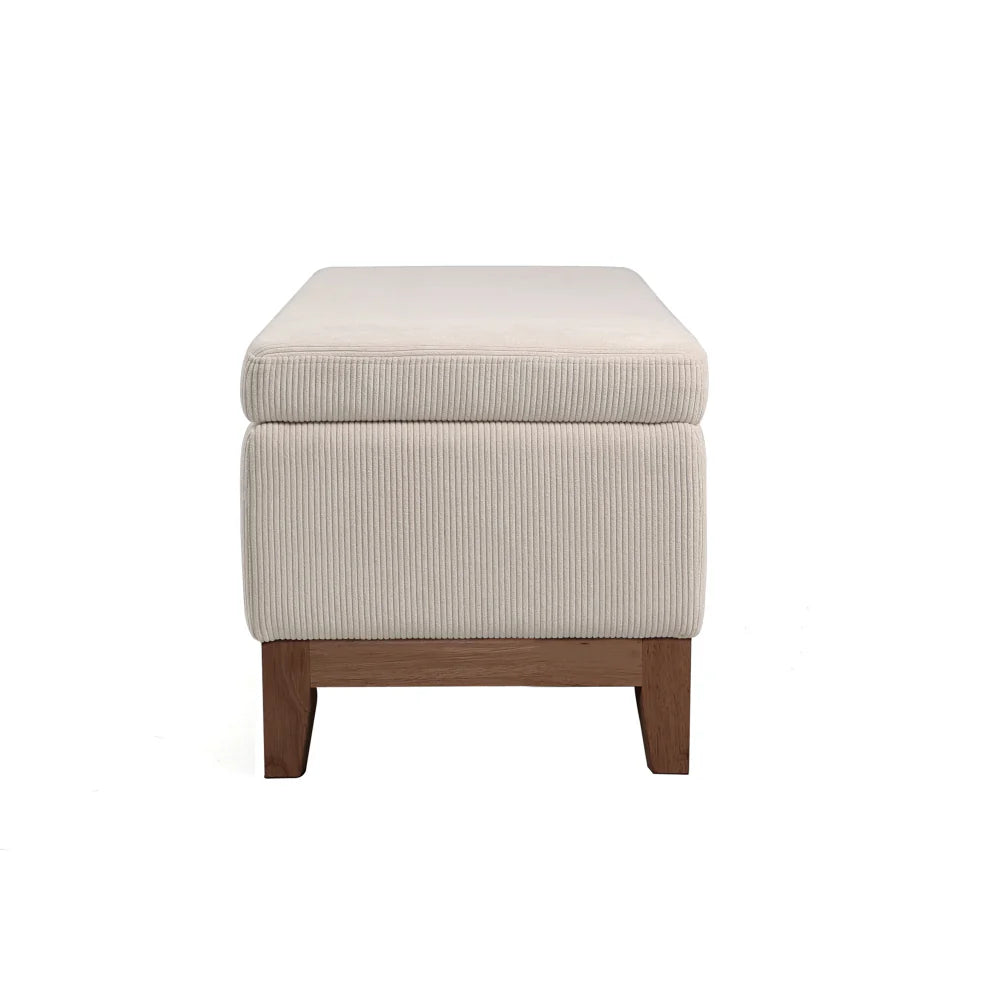 Albert Storage Ottoman - Grey Beige