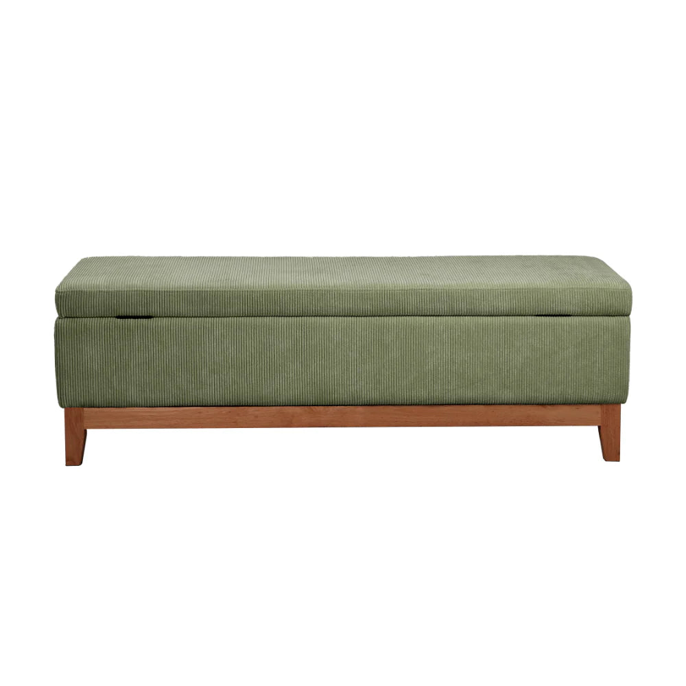 Albert Storage Ottoman - Olive