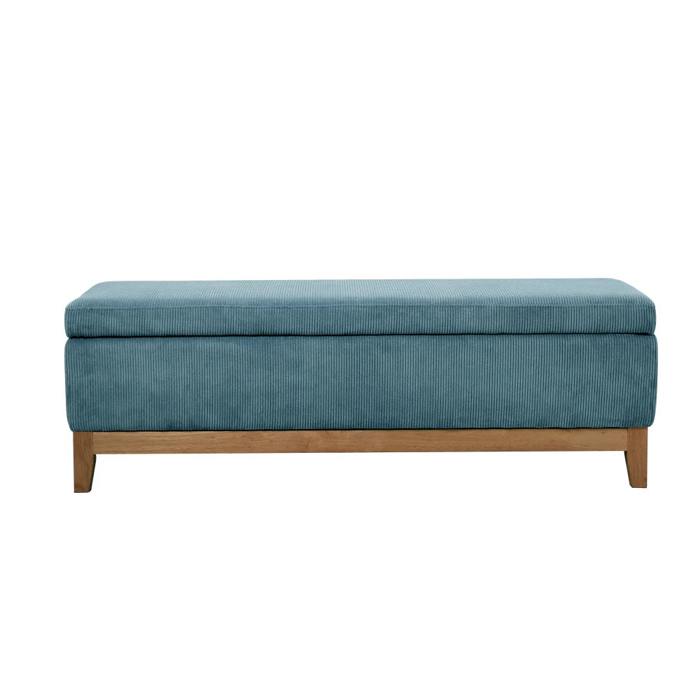 Albert Storage Ottoman Steel - Blue