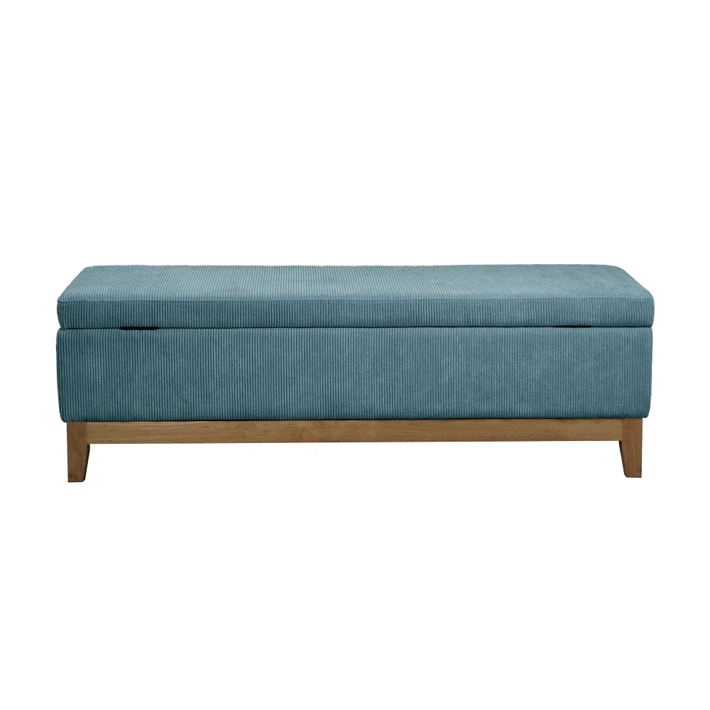 Albert Storage Ottoman Steel - Blue
