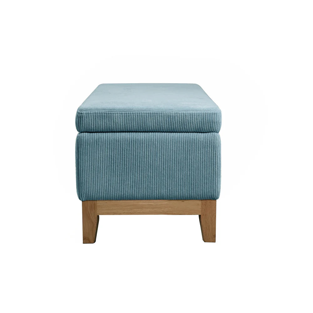 Albert Storage Ottoman Steel - Blue