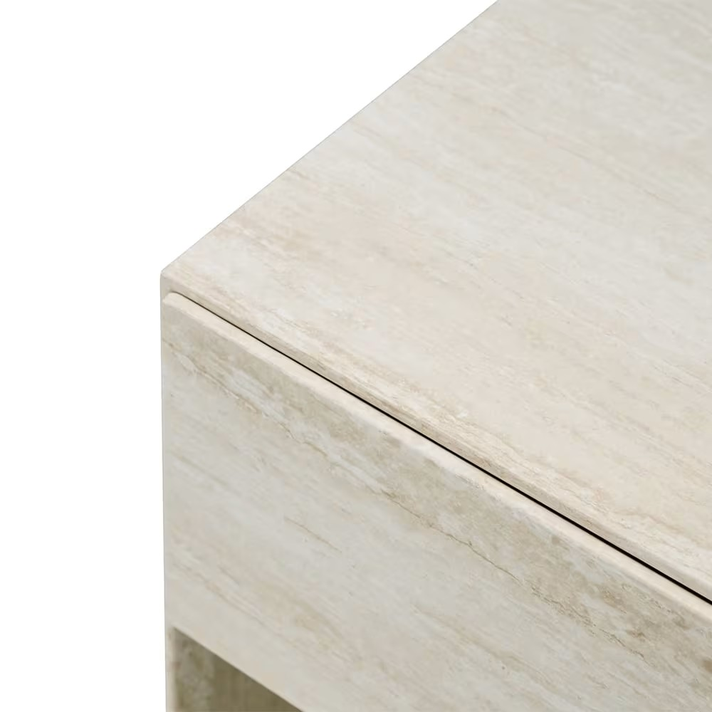 Artemis Travertine Bedside Table - 56 cm