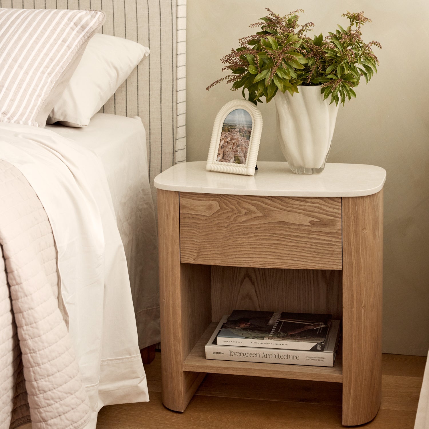 Athena Oak Bedside Table