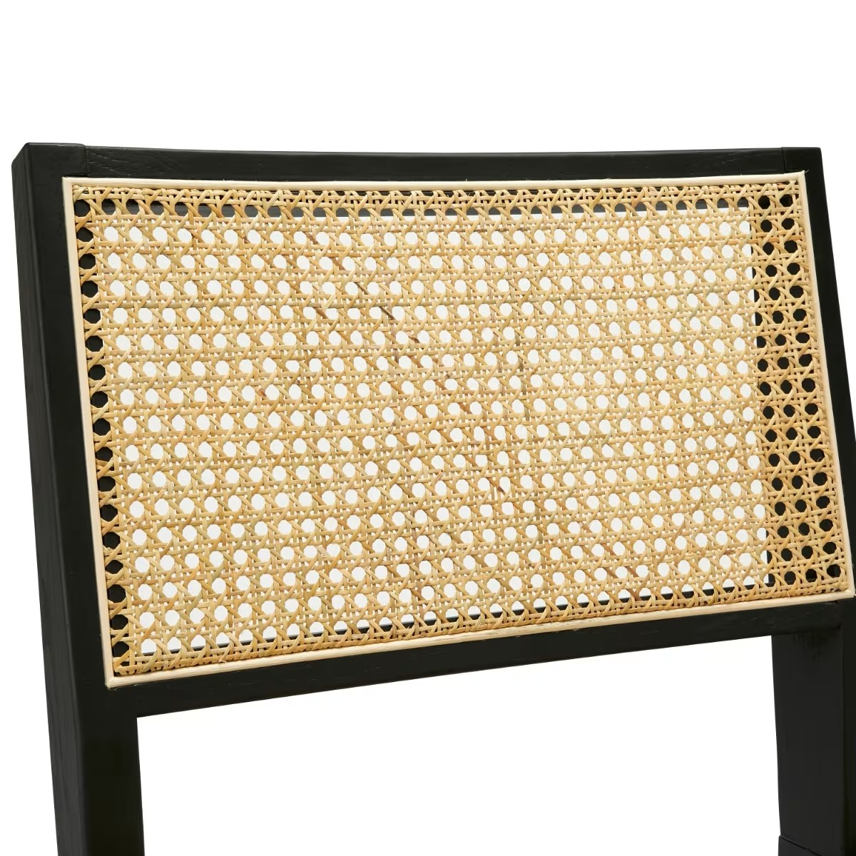 Azul Dining Armless Chair Black and Rattan