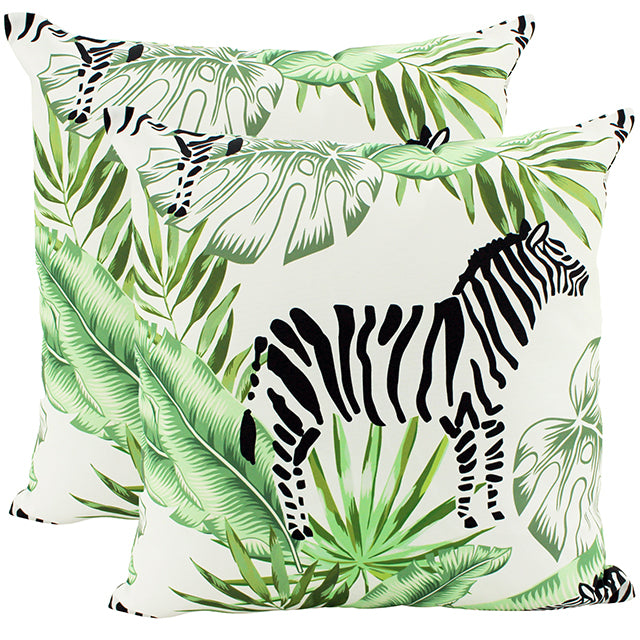 Zebra White Outdoor Cushion 50x50