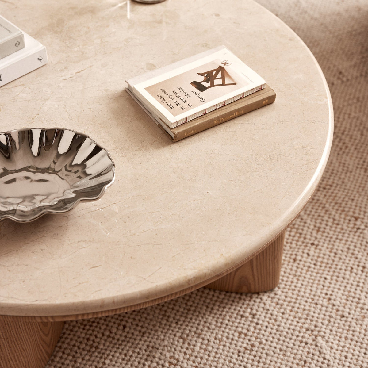 Carlyle Brown Marble Coffee Table