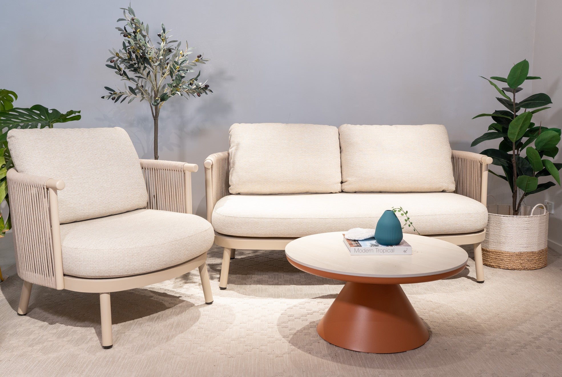 Chloe Outdoor 2-Seater Sofa- Beige