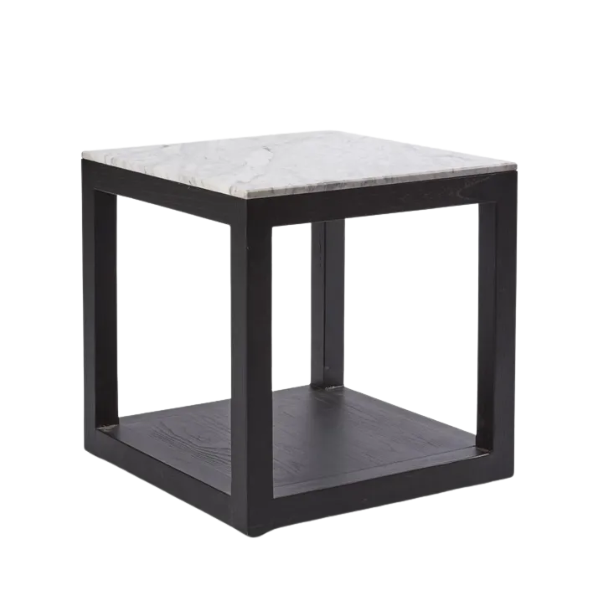 Denver Marble Side Table Black & White