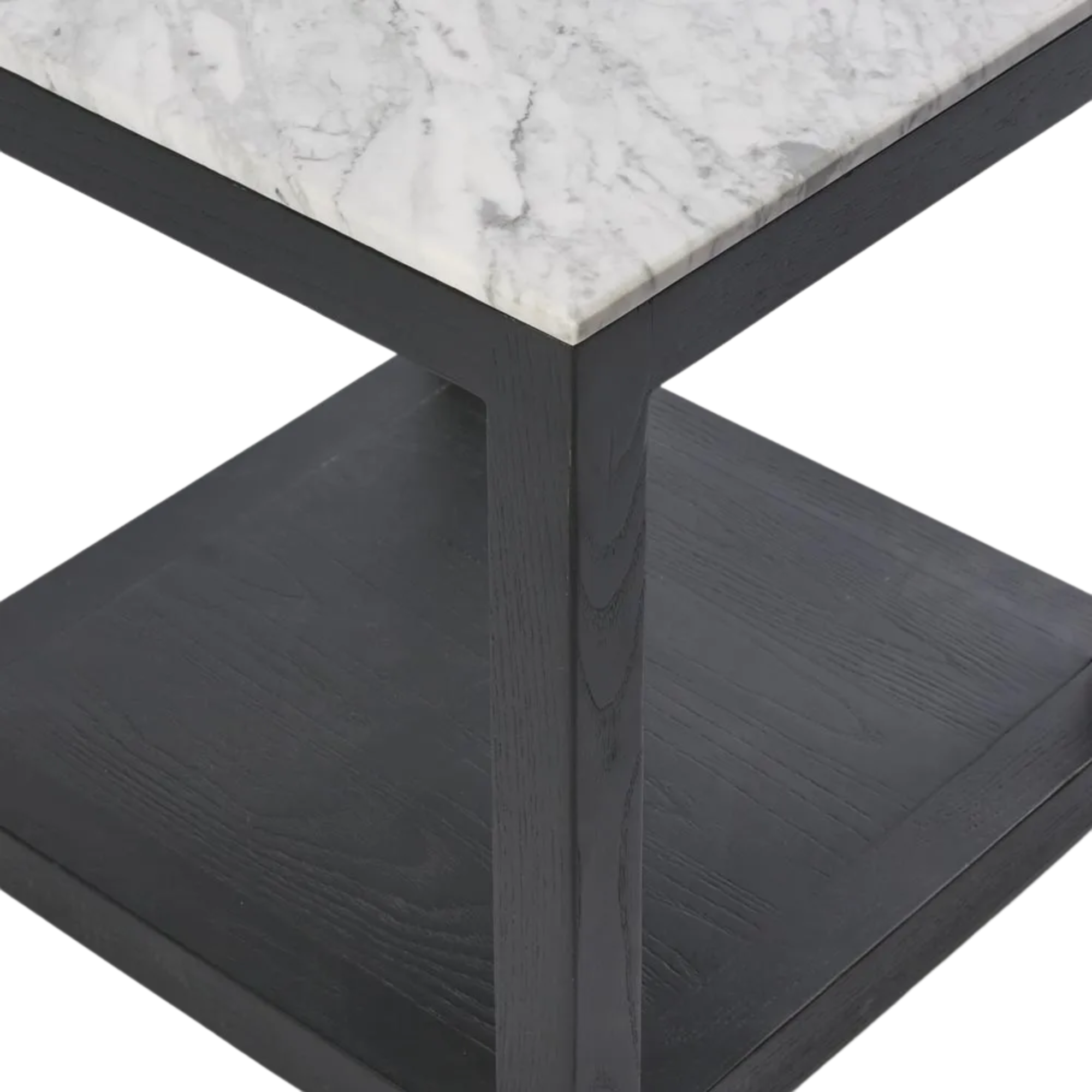 Denver Marble Side Table Black & White