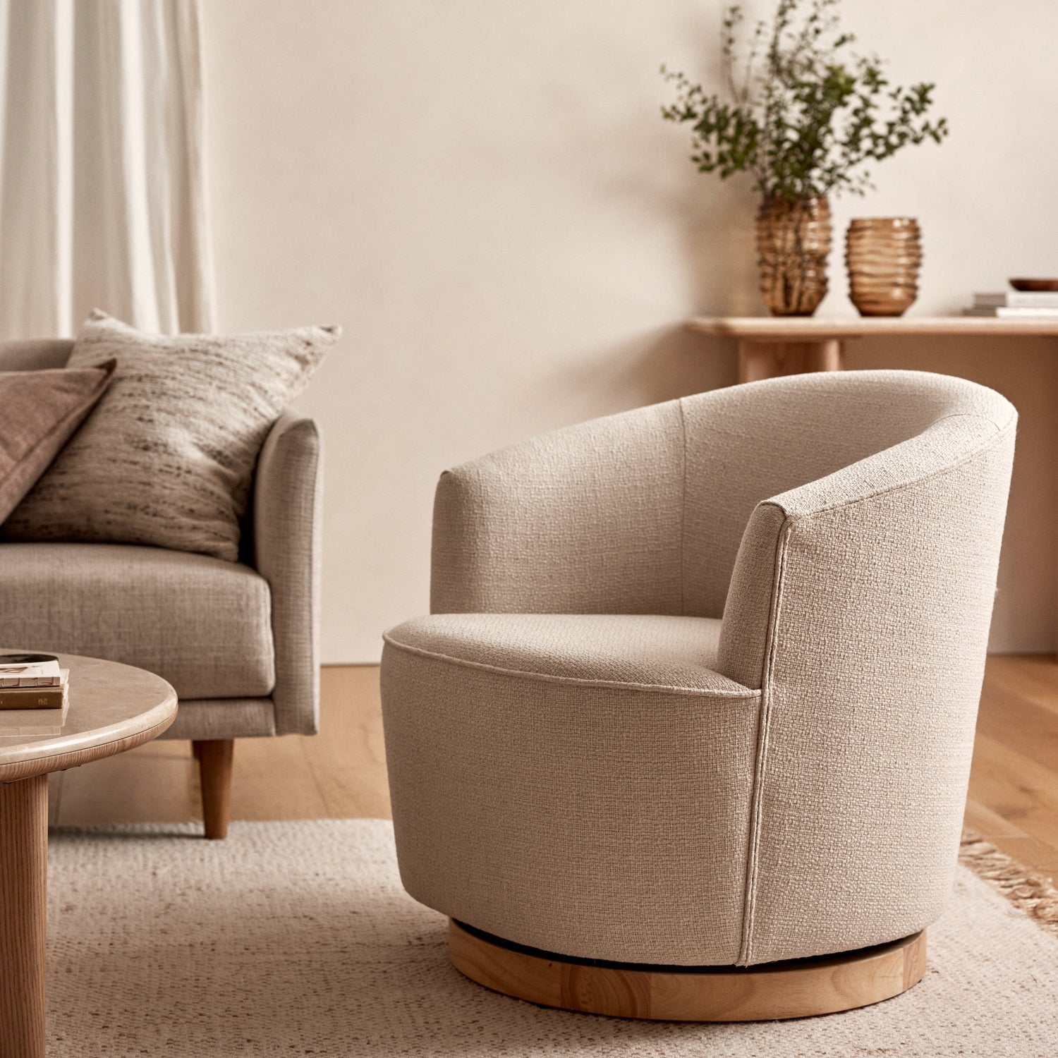 Dorset Oat Swivel Chair