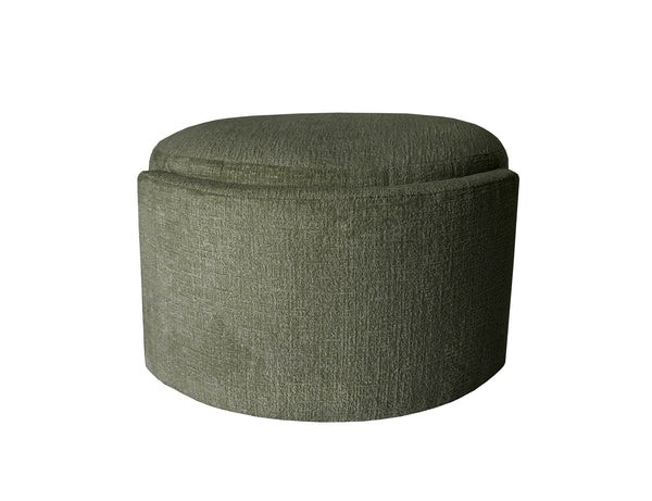 Elara Ottoman-Dark Moss