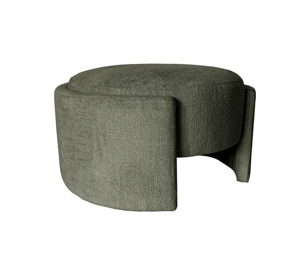 Elara Ottoman-Dark Moss