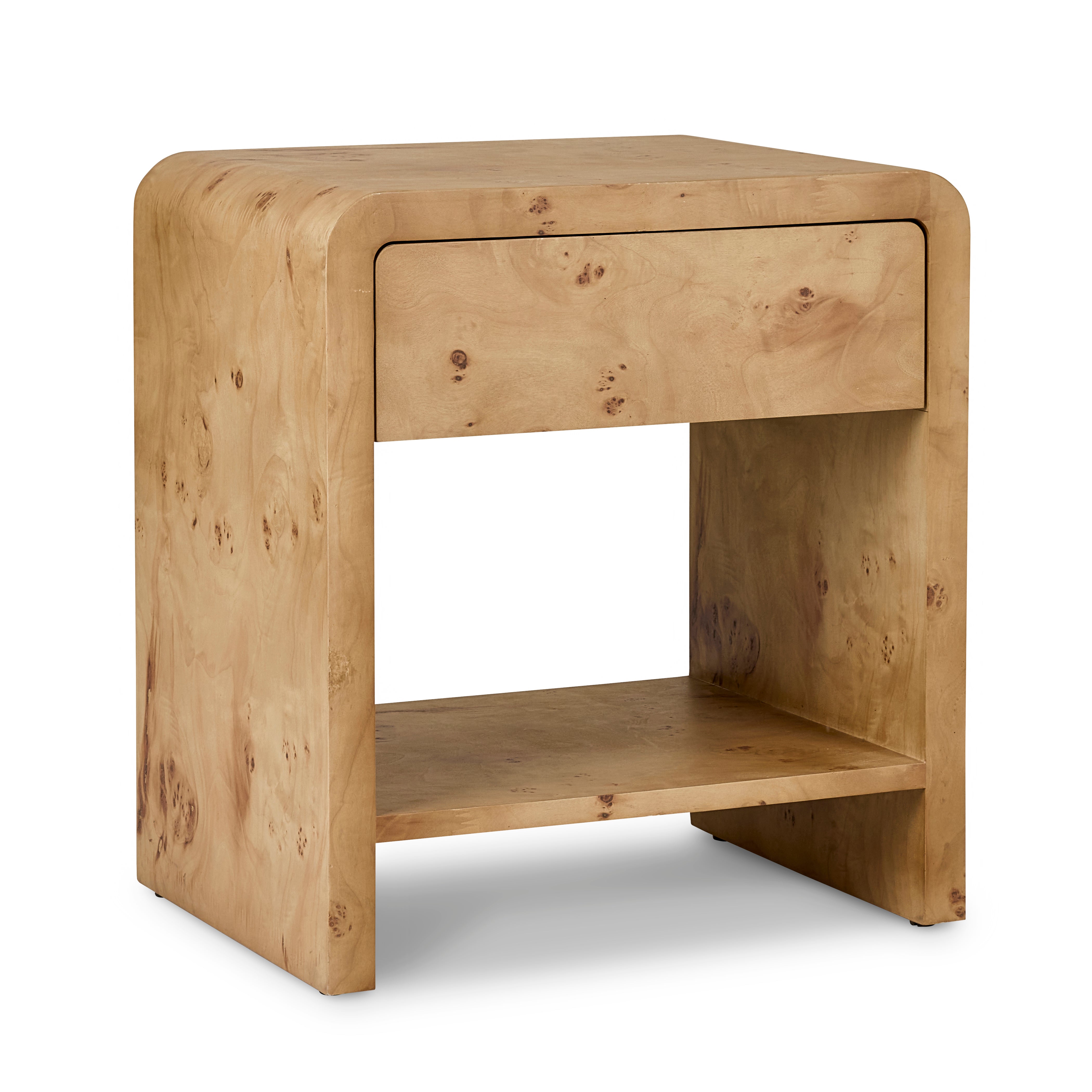 Elke Burl Wood Bedside Table