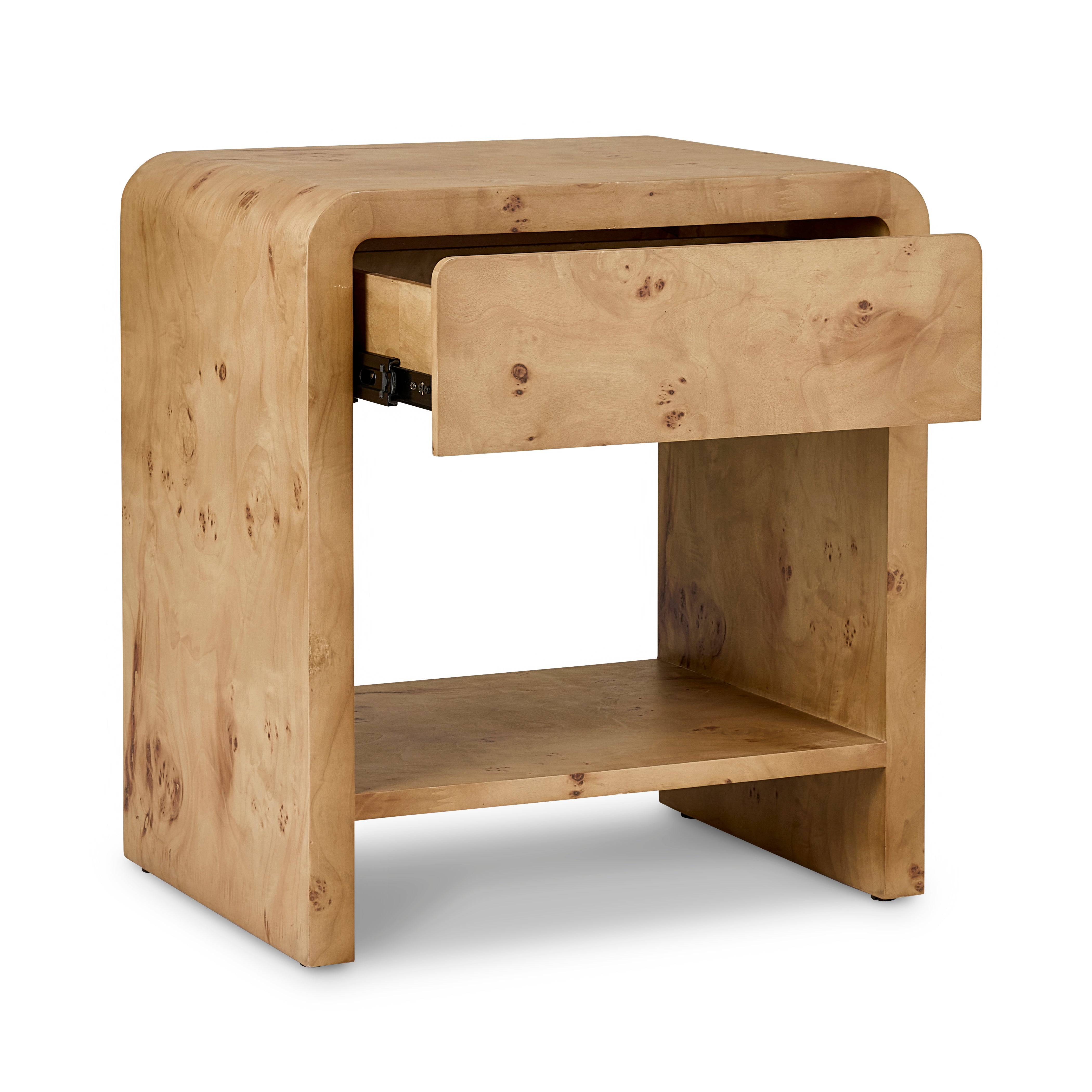 Elke Burl Wood Bedside Table