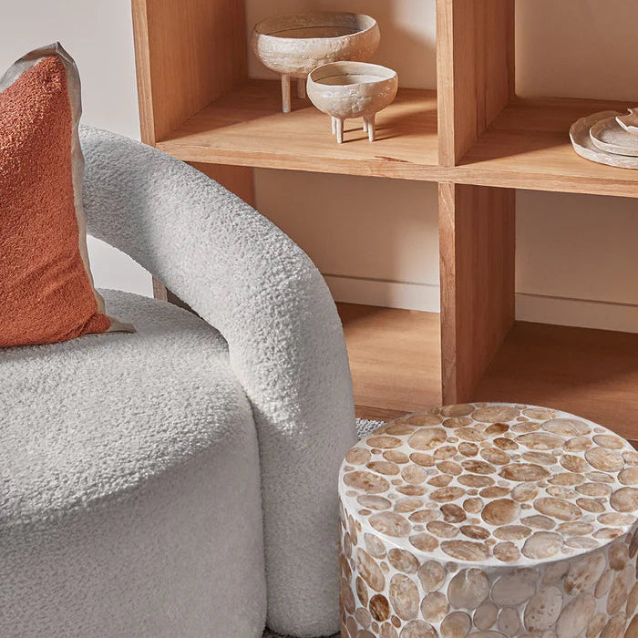 Elodie Pearl Ottoman Natural