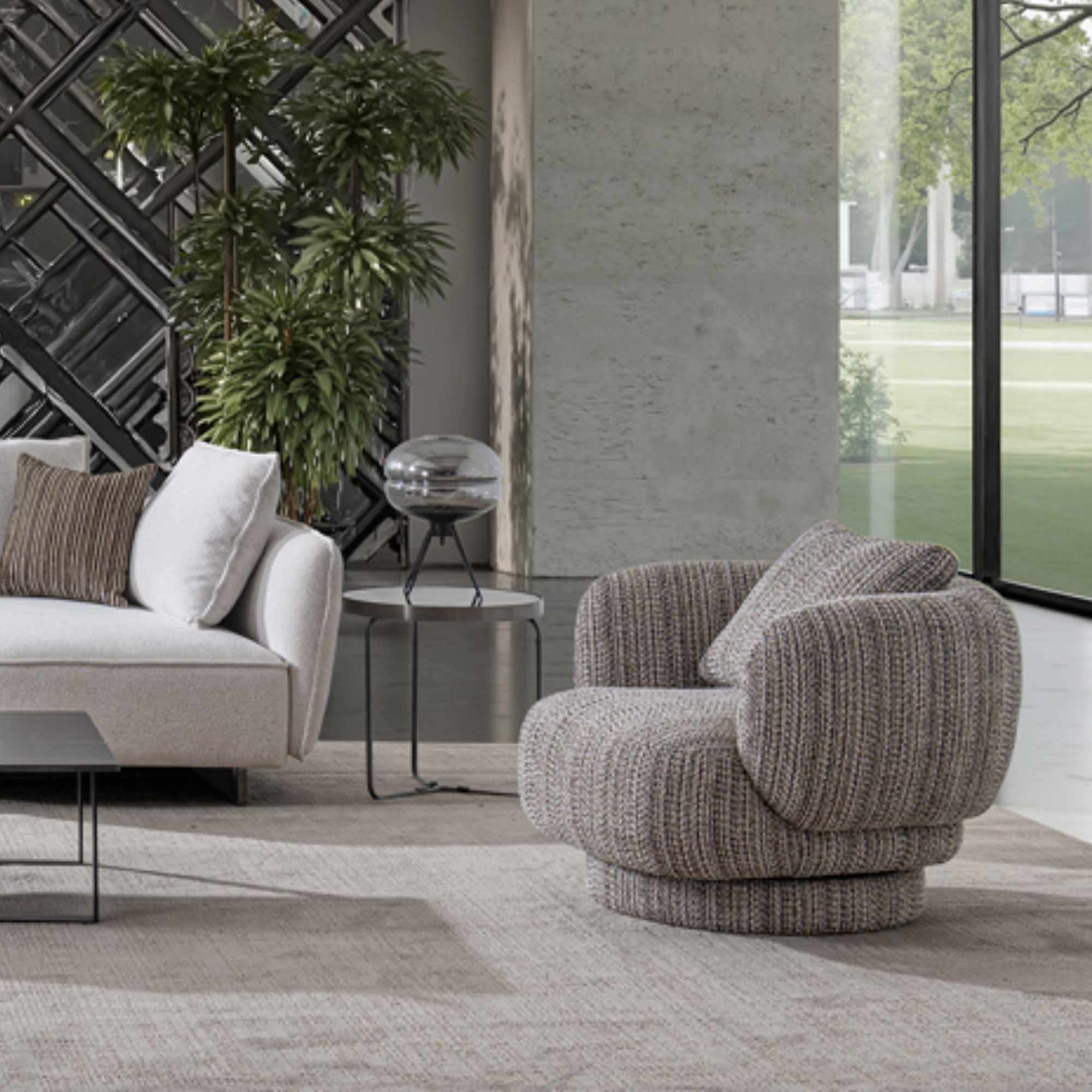 Flint Swivel Chair - Grey