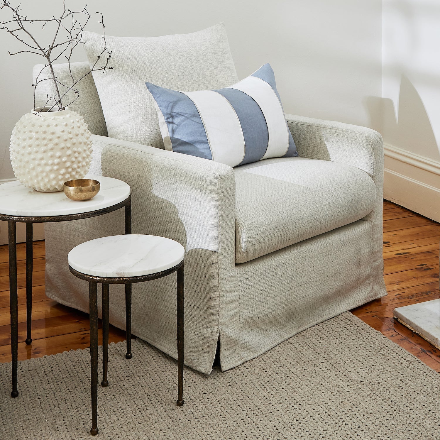 Laurel Gold/Marble Table Nest