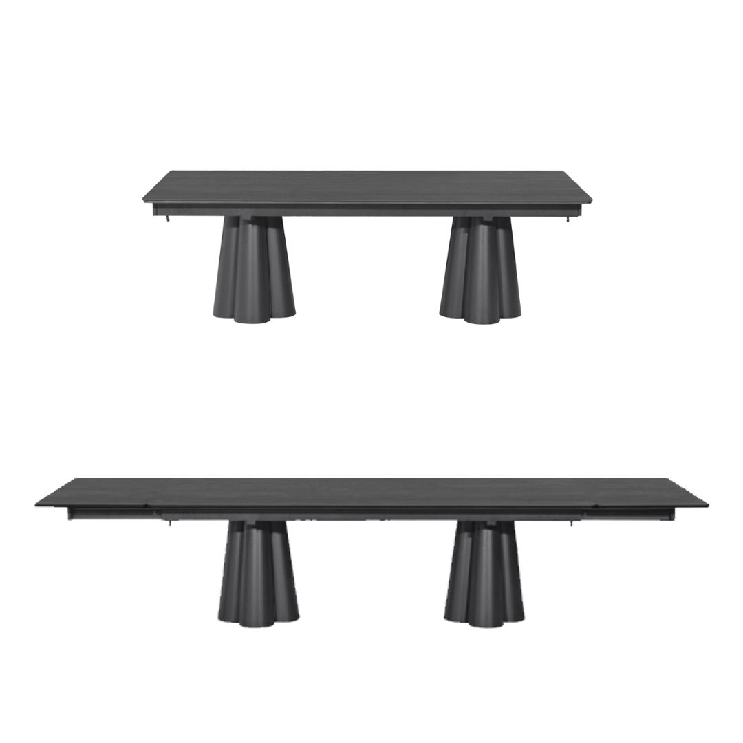 Kelsey Extendable Outdoor Dining Table - Charcoal