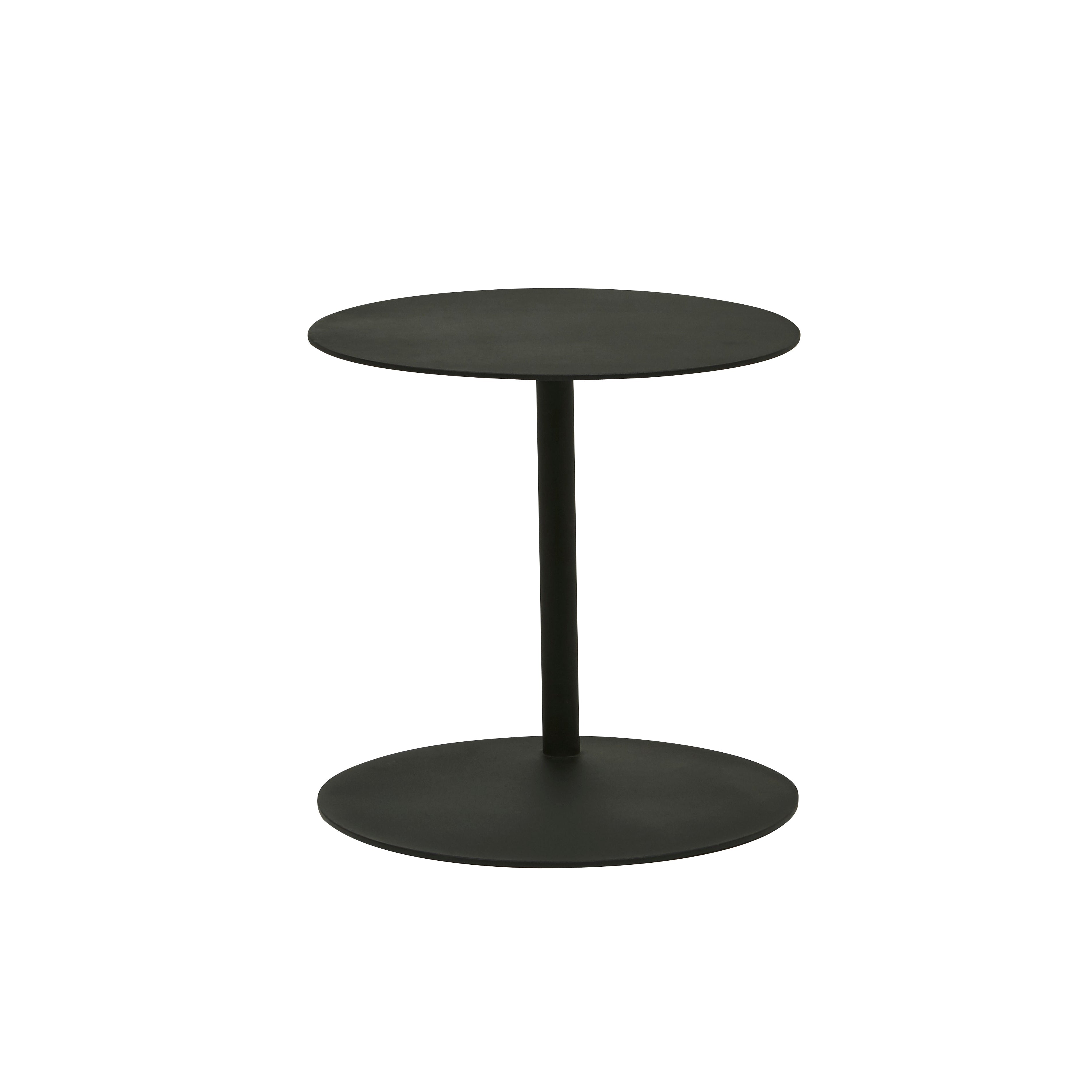 Aperto Ali Round Side table Low- Black (Outdoor)