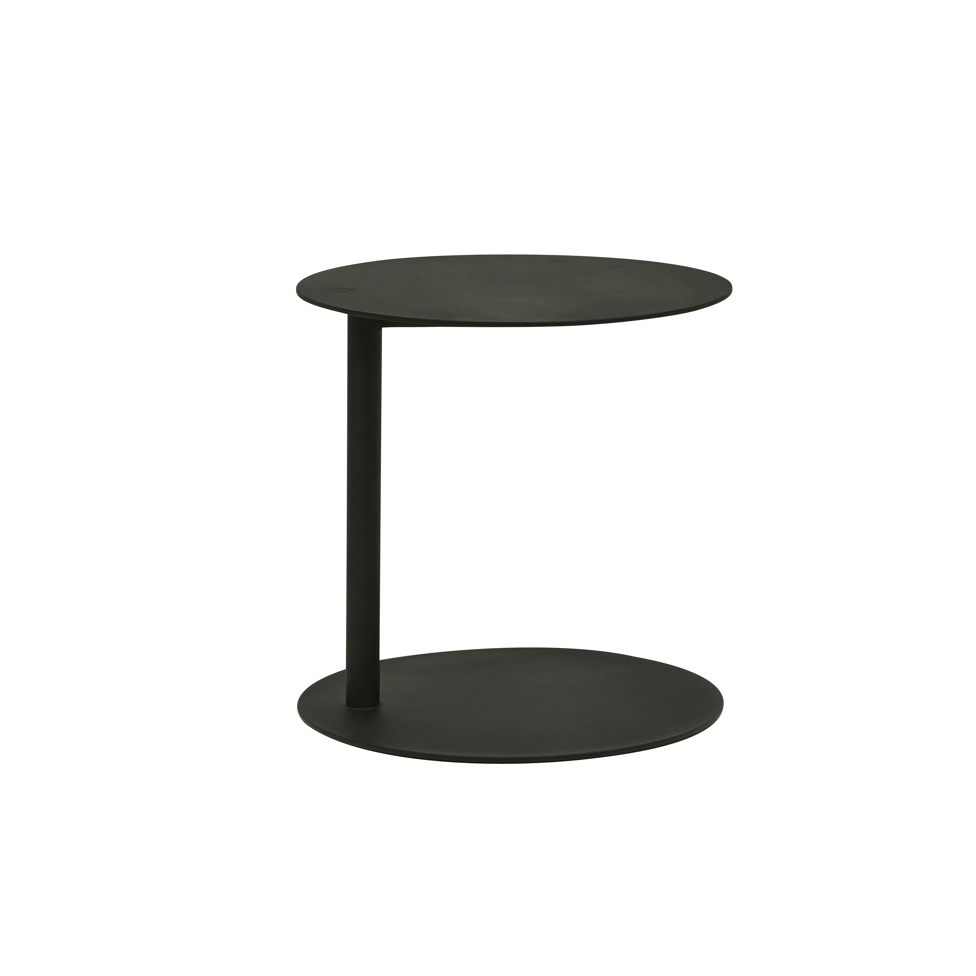 Aperto Ali Round Side table Low- Black (Outdoor)