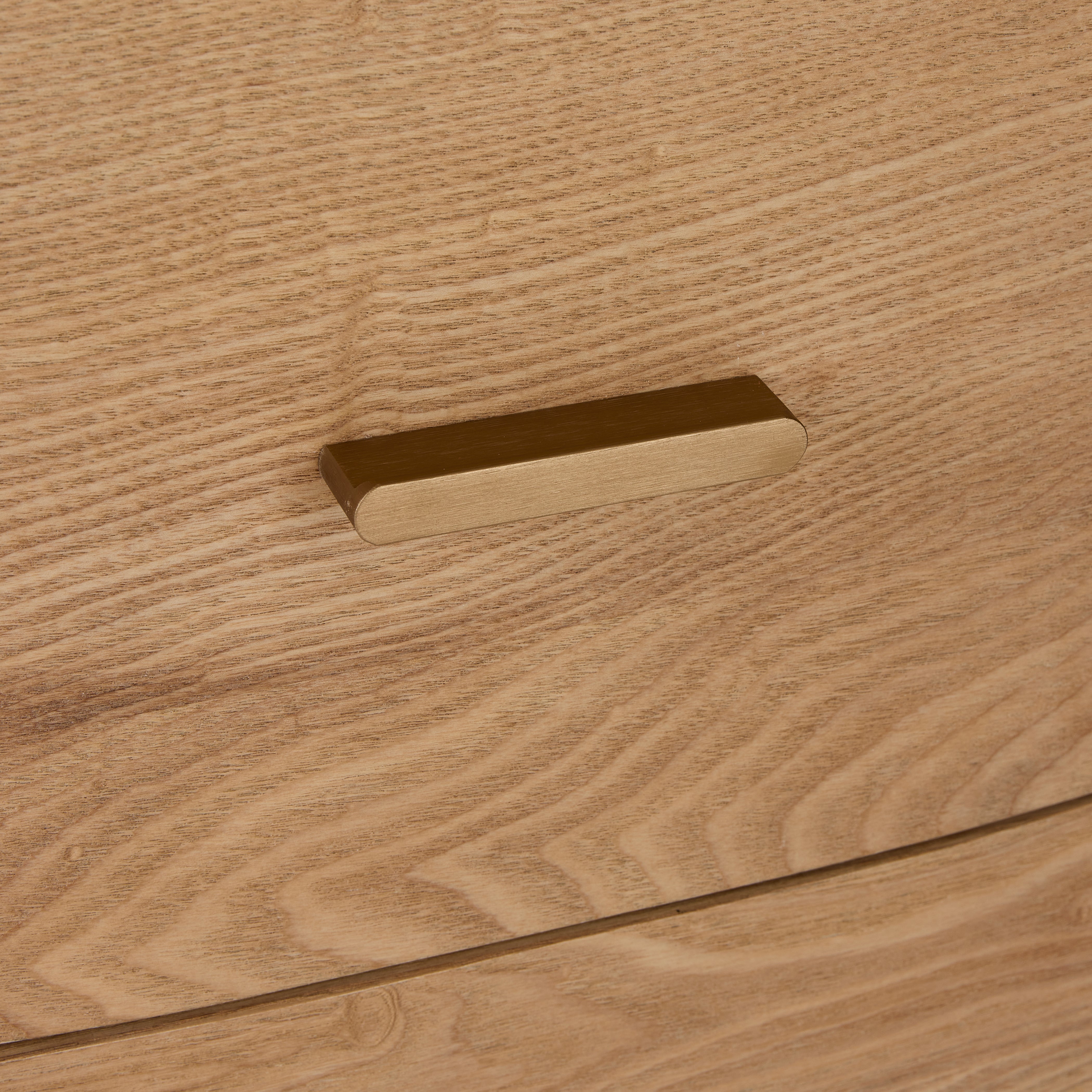 Leon 2 Drawer Oak Bedside Table