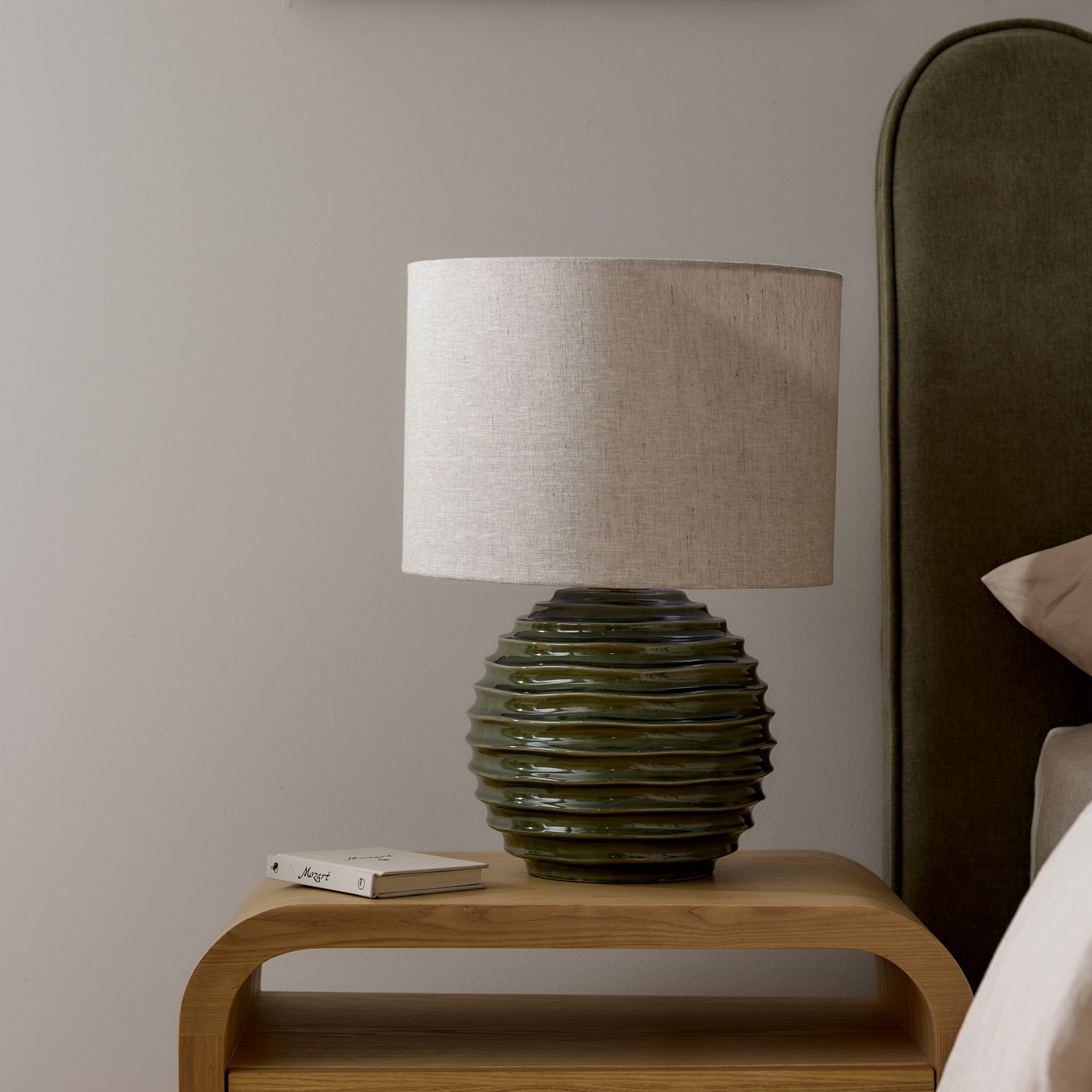 Willow Green Glazed Lamp