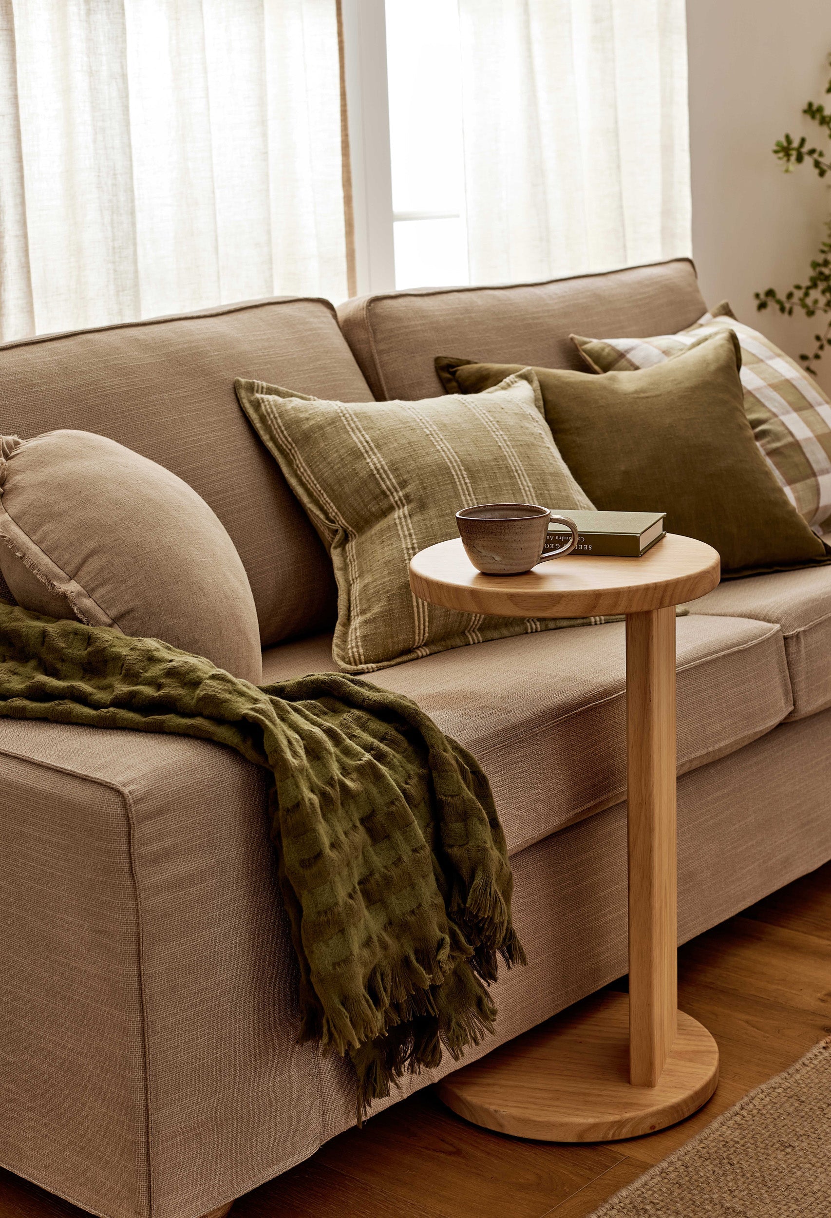 Wilbur Natural Sofa Table D34cmxH64cm