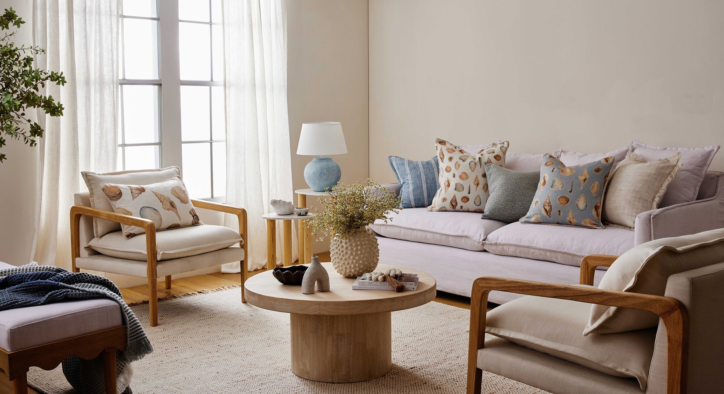 April Whitewash Coffee Table