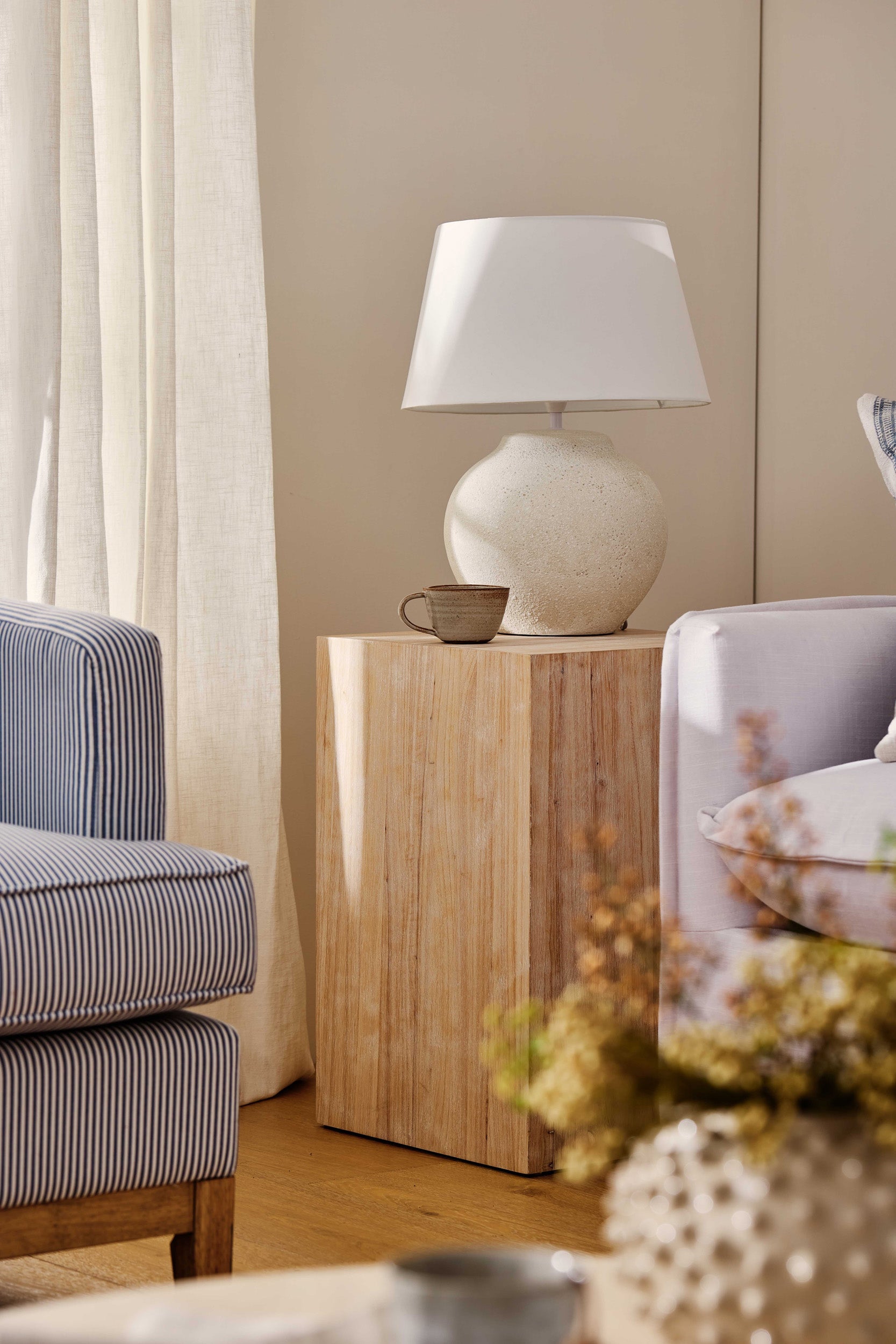 Maeve Whitewash Side Table