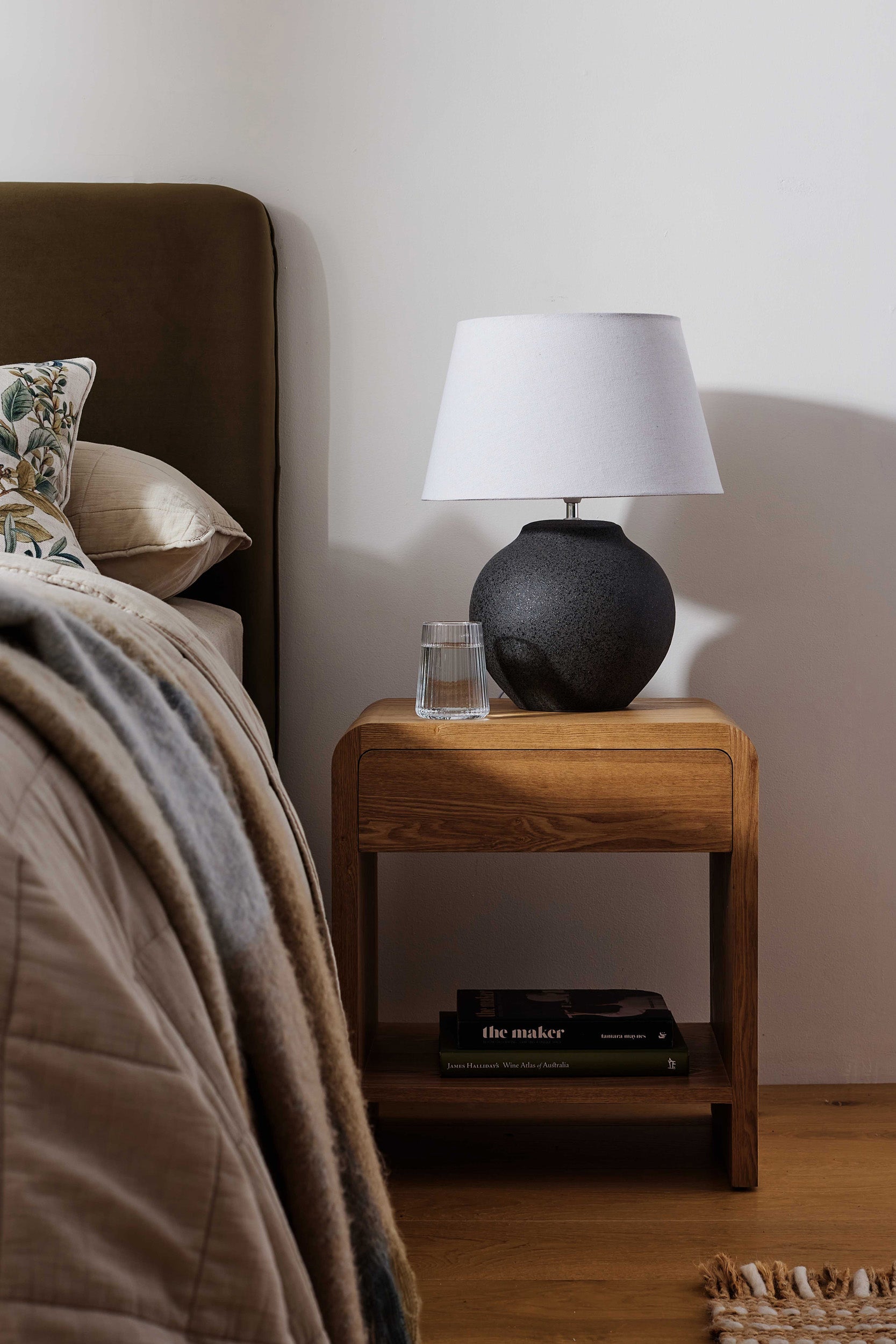 Nolan Oak Bedside Table 50x38x55cm