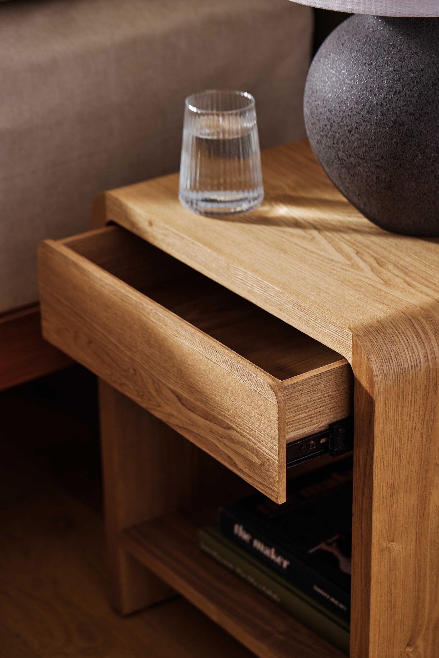 Nolan Oak Bedside Table 50x38x55cm
