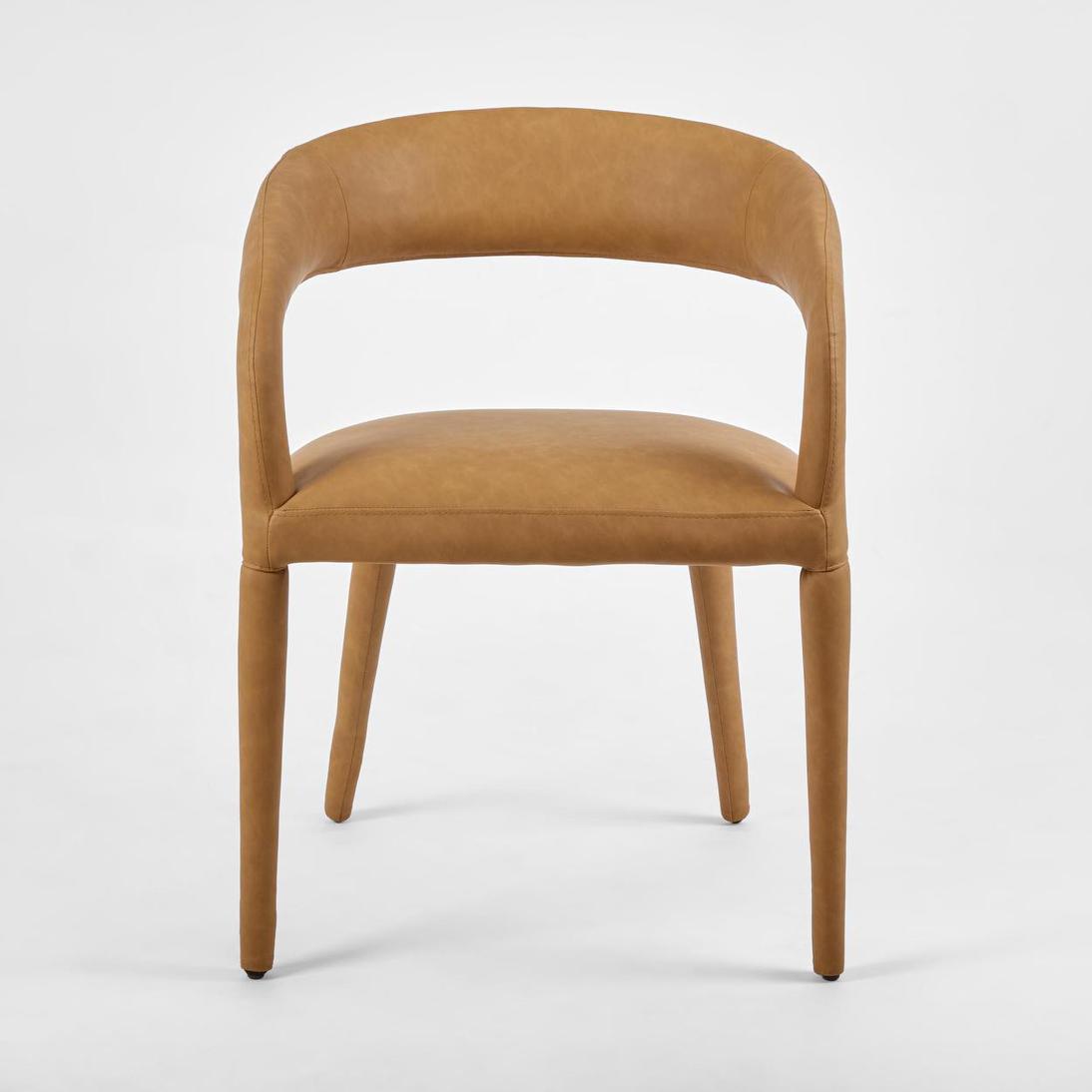 Nolan Dining Chair Tan PU - Set of 2