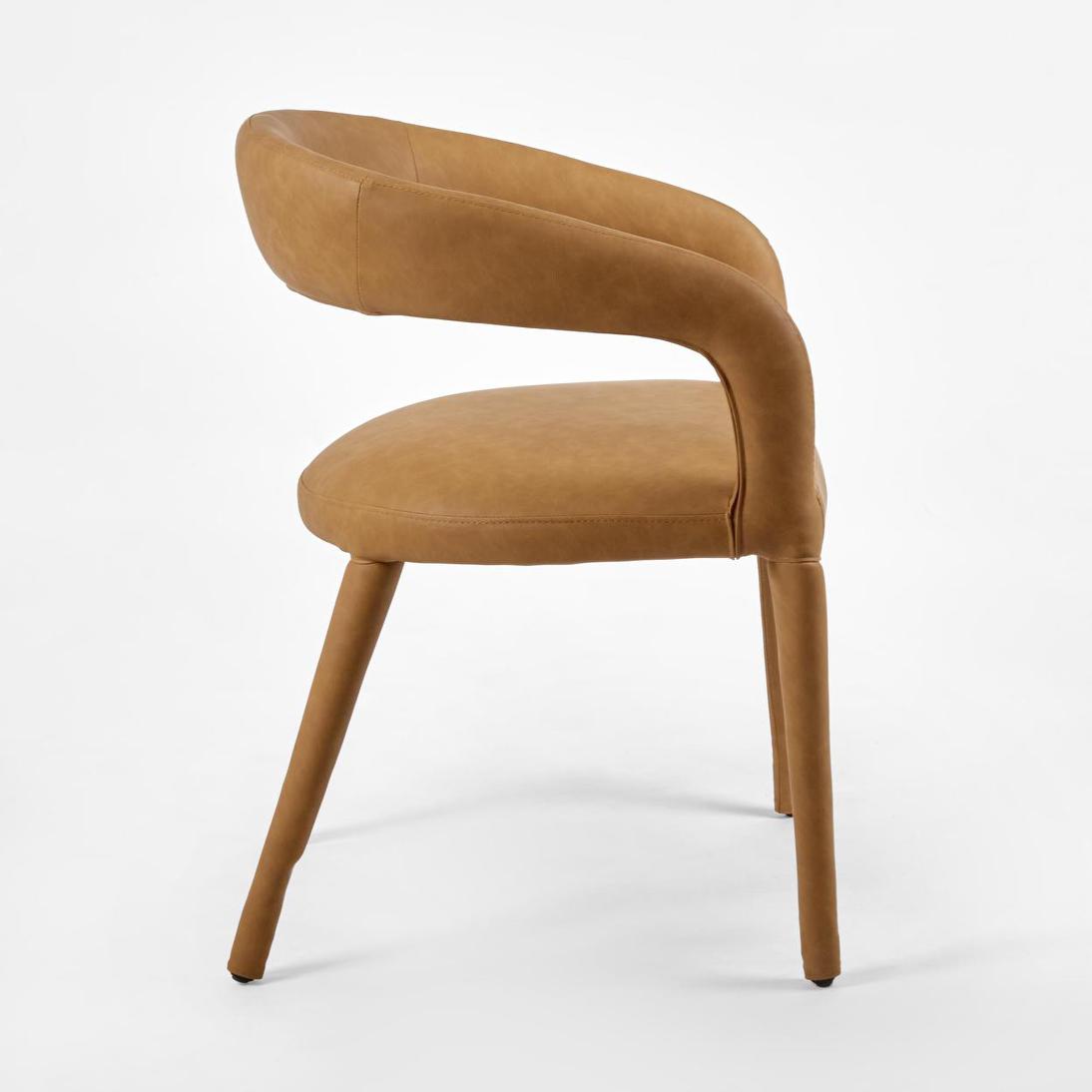 Nolan Dining Chair Tan PU - Set of 2