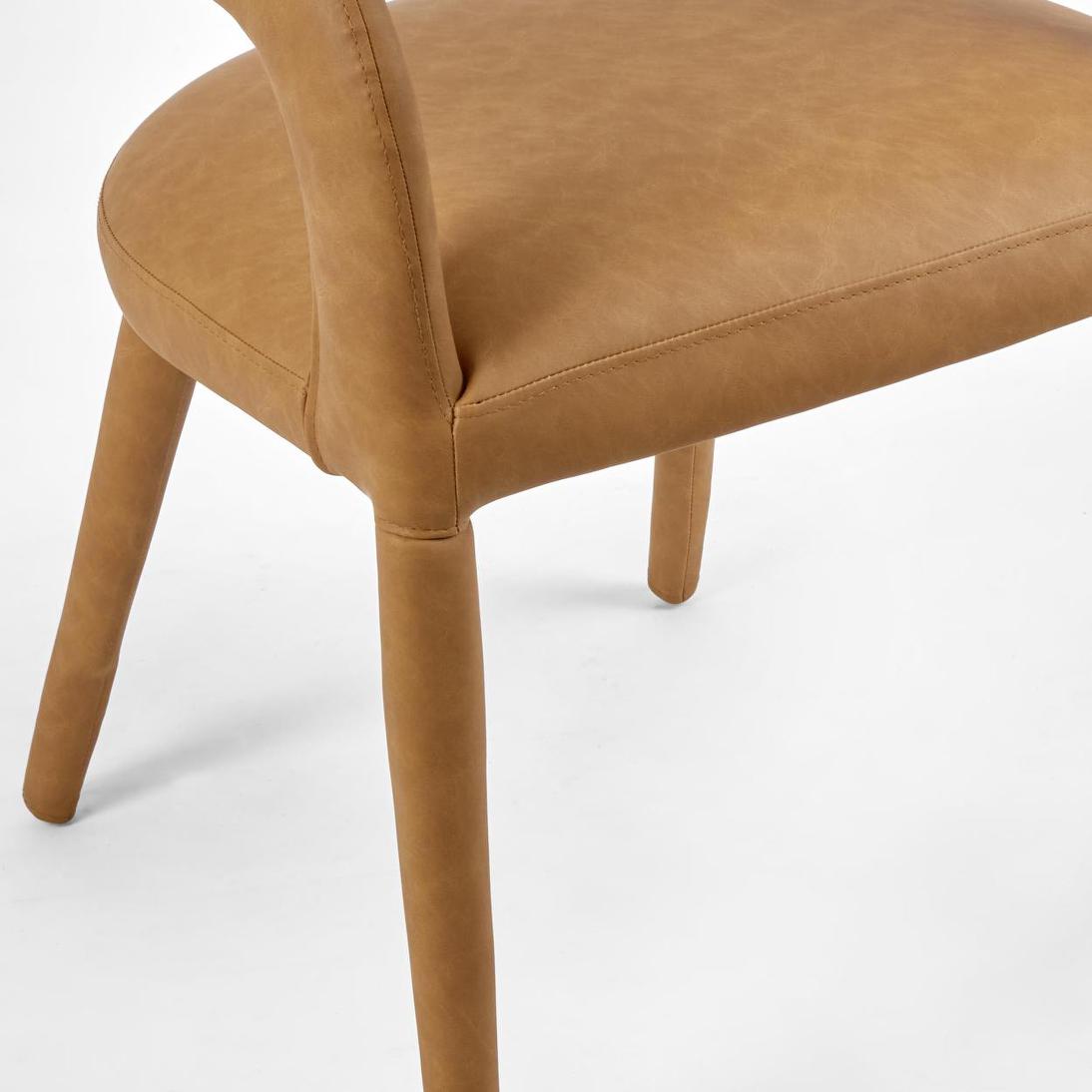 Nolan Dining Chair Tan PU - Set of 2